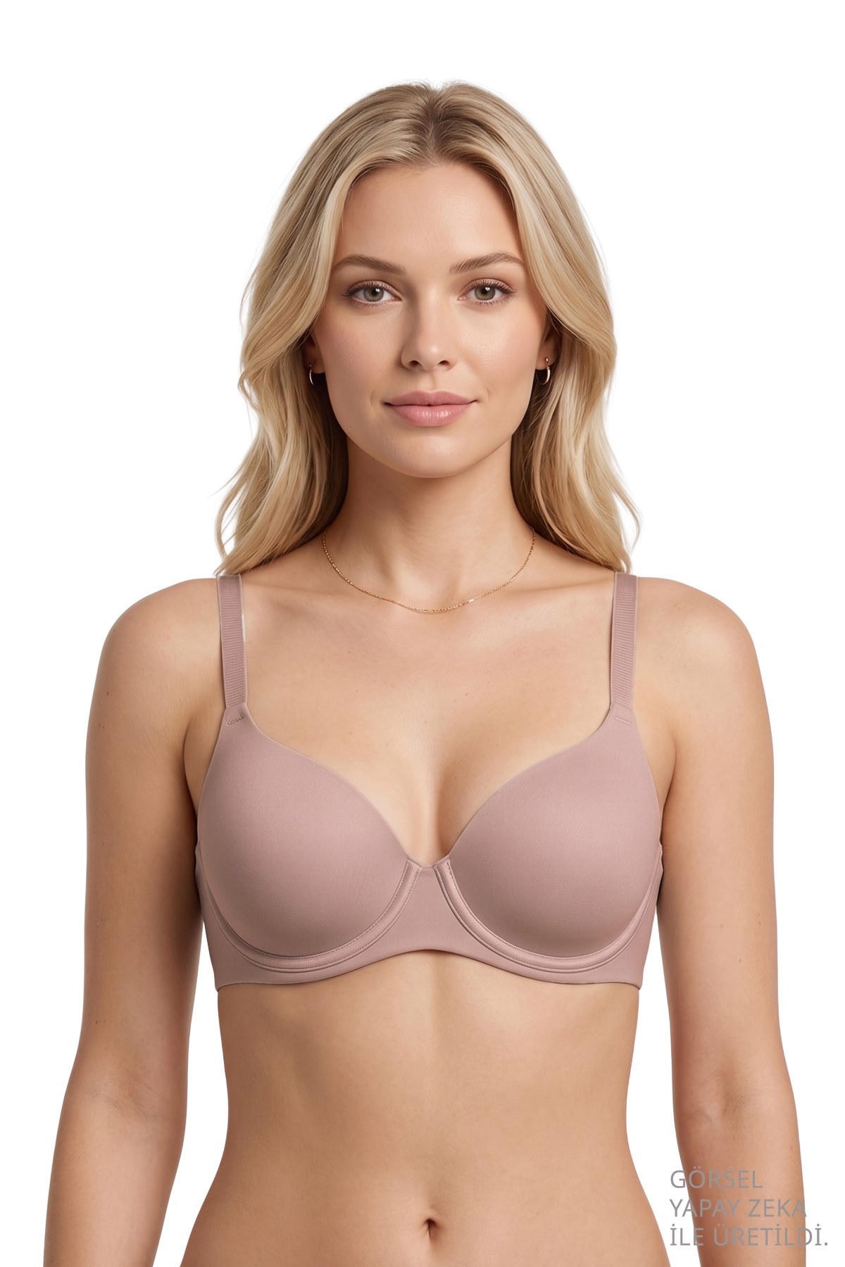 Seamless Bra - Wired | Kahverengi Lazer Kesim Destekli Dikişsiz Balenli Kadın Sütyen