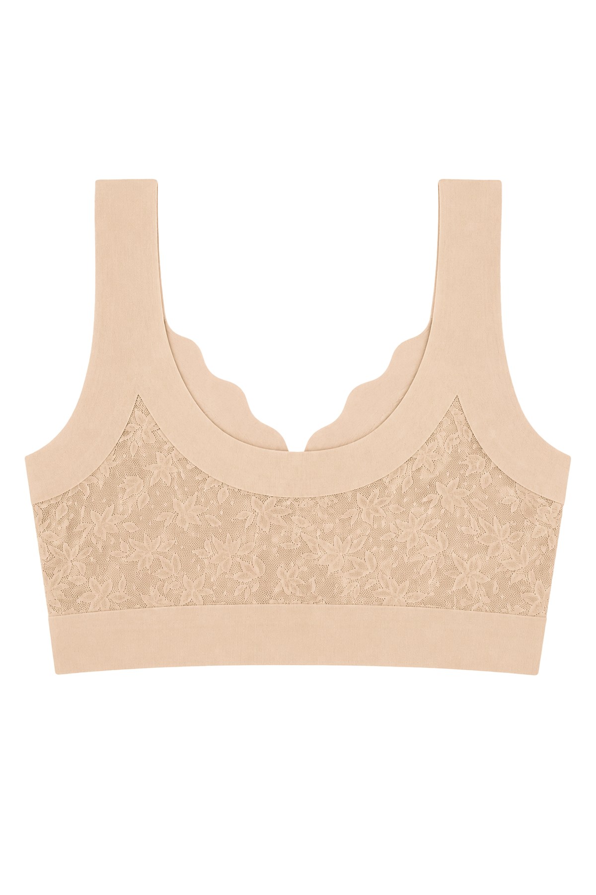 Seamless Bra - Lunessa | Ten Lazer Kesim Dikişsiz Önden Düğmeli Dantelli Minimizer Kadın Sütyen
