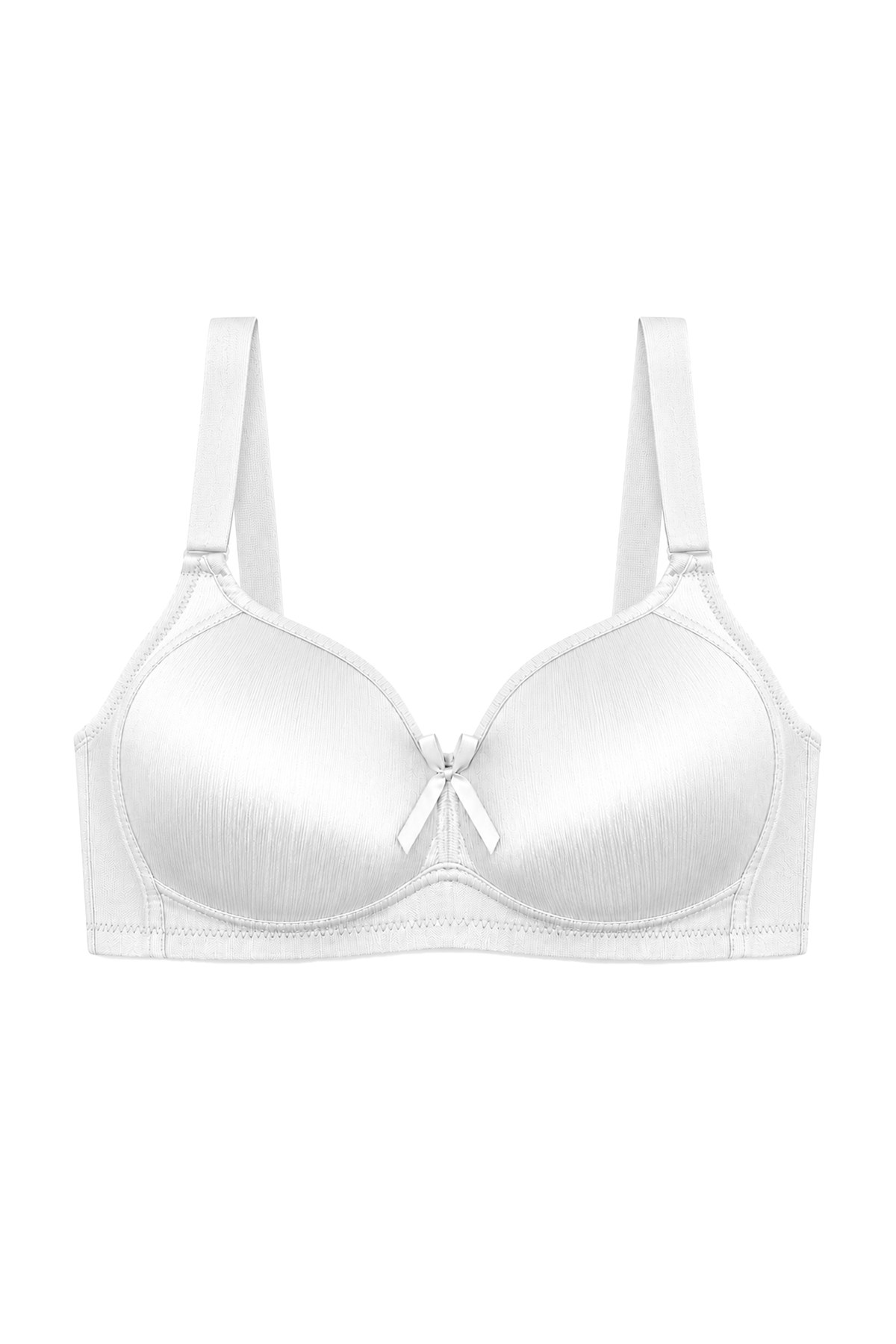 Bra - Elvia | Beyaz Büyük Beden Parlak Balensiz Straplez Minimizer Kadın Sütyen