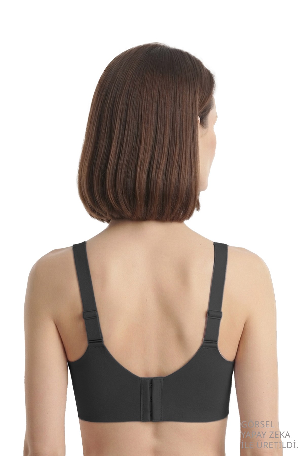 Seamless Bra - Seravia | Siyah Lazer Kesim Dantelli Minimizer Kadın Sütyen