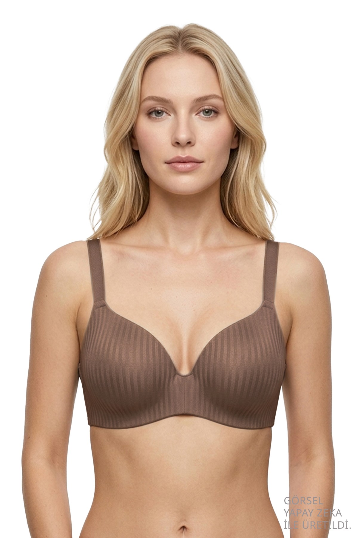 Seamless Bra - Rivelle | Mikro Çizgi Desenli Balensiz Günlük Kadın Sütyen 3lü Paket-2
