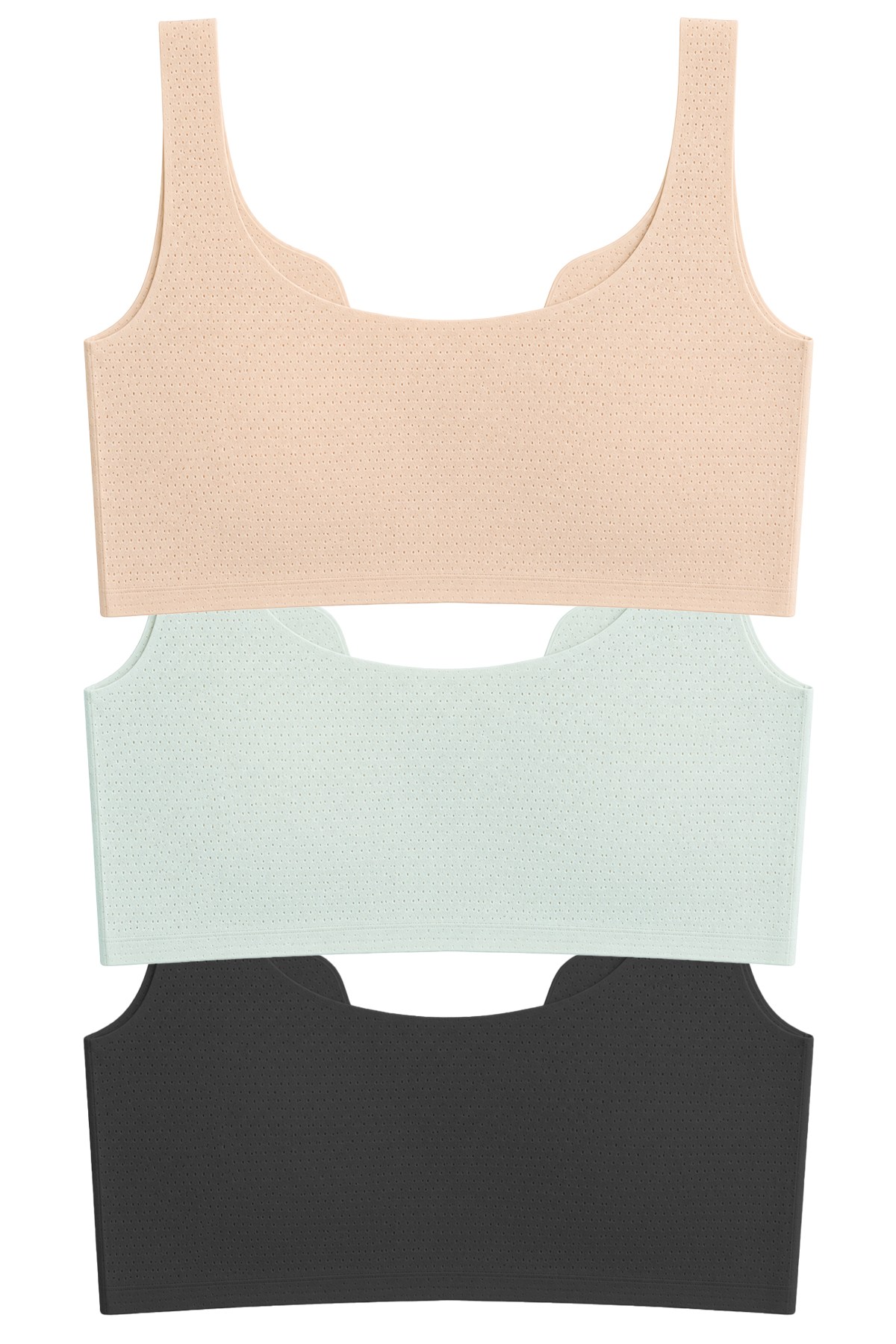 Seamless Bra - Virela | Lazer Kesim Önden Düğmeli Toparlayıcı Büyük Beden Kadın Sütyen 3lü Paket