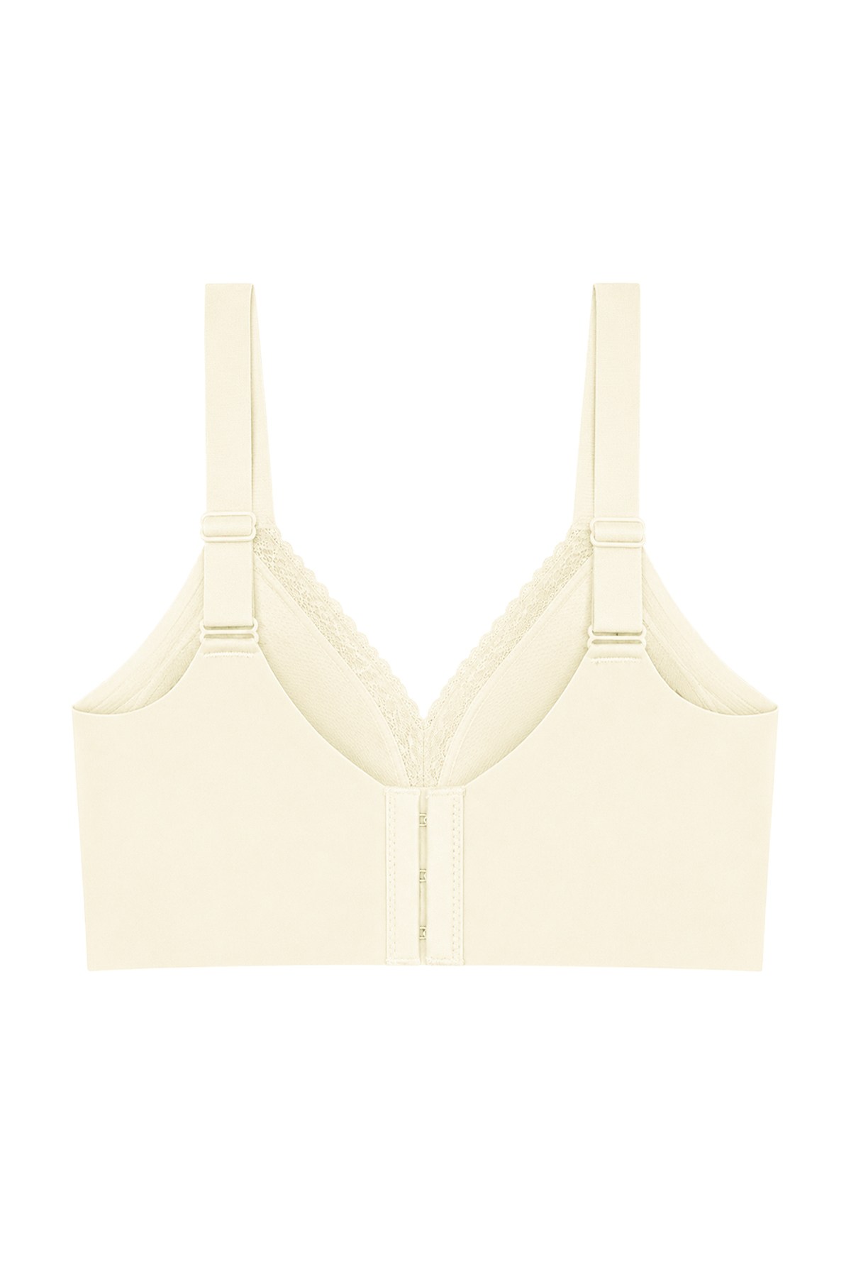 Seamless Bra - Seravia | Krem Lazer Kesim Dantelli Minimizer Kadın Sütyen
