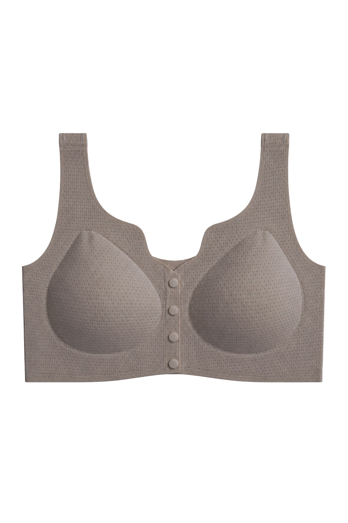 Seamless Bra - Virela | Vizon Lazer Kesim Önden Düğmeli Toparlayıcı Büyük Beden Kadın Sütyen