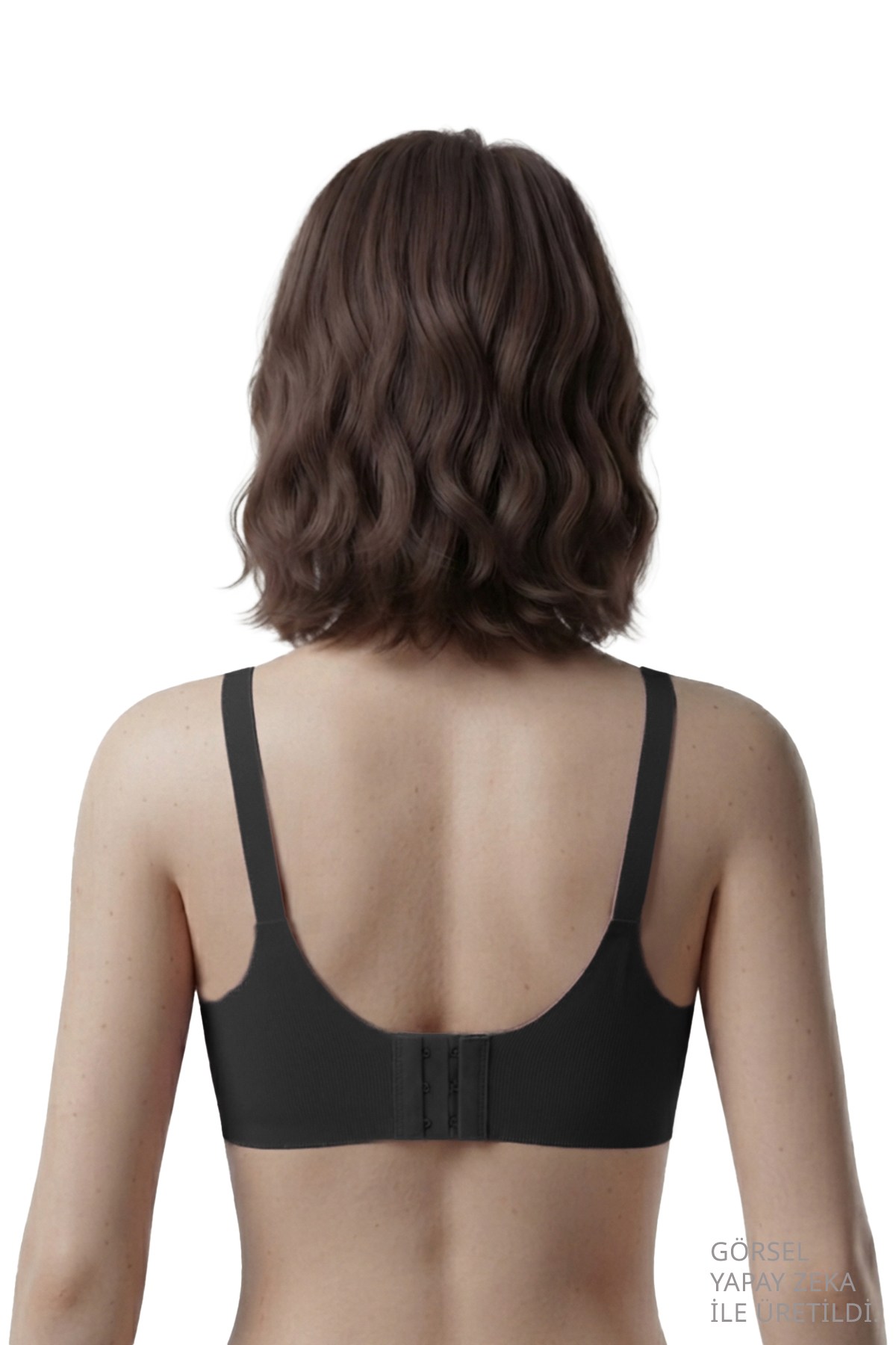 Seamless Bra - Mirena | Siyah Lazer Kesim Rib Dokulu Toparlayıcı Balensiz Kadın Sütyen