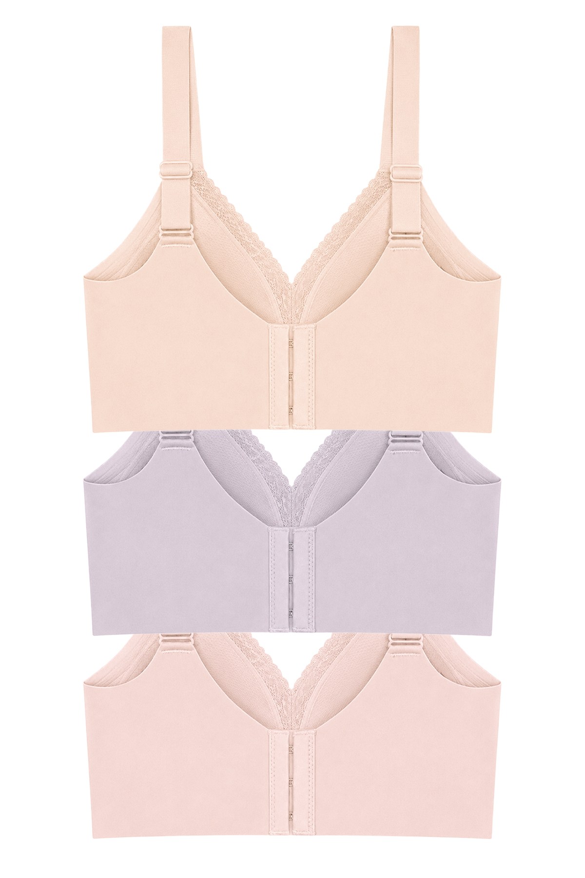 Seamless Bra - Seravia | Lazer Kesim Dantelli Minimizer Kadın Sütyen 3lü Paket