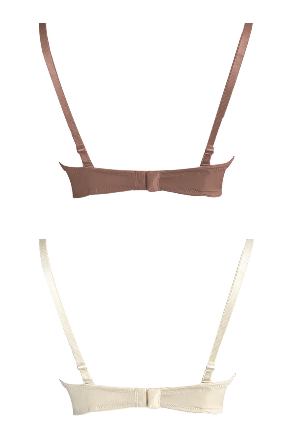 Balenli Toparlayıcı Dolgusuz Straplez Sütyen 2li Paket-2