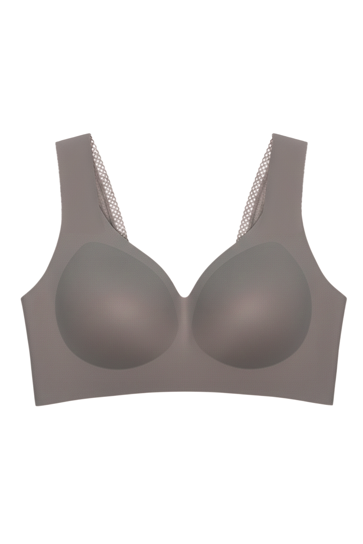 Seamless Bra - Lace | Kahverengi Lazer Kesim Dikişsiz Dantel Detaylı Balensiz Kadın Sütyen