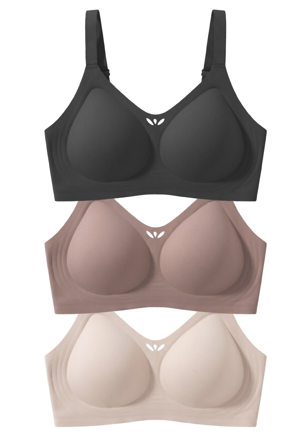 Seamless Bra - Ease | Lazer Kesim Balensiz Dekolteli Dikişsiz Kadın Sütyen 3lü Paket