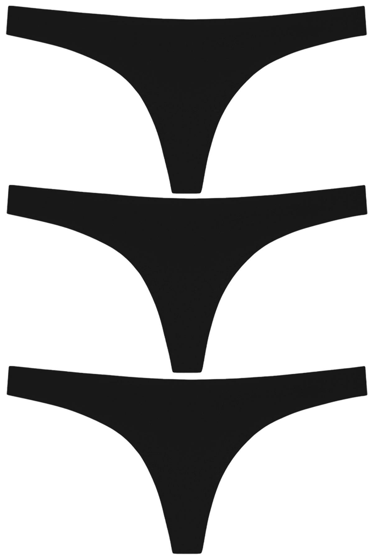 Basic Lazer Kesim Tanga Külot 3lü Paket - 5