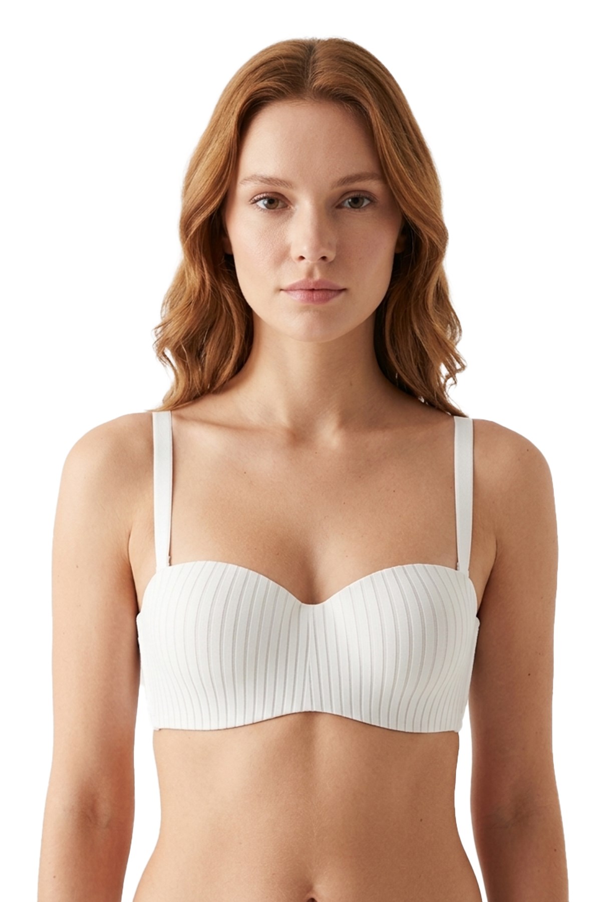 Seamless Bra - Striva | Mikro Çizgi Desenli Balenli Toparlayıcı Kadın Sütyen 3lü Paket-2