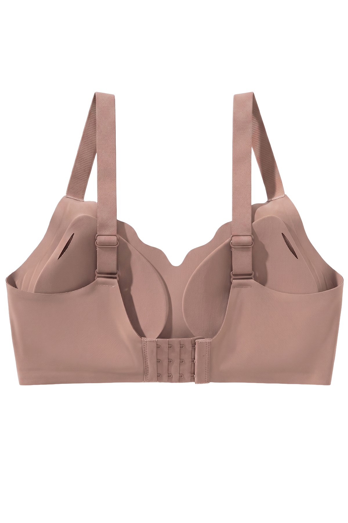 Seamless Bra - Smooth | Kahverengi Lazer Kesim Balensiz Ayarlanabilir Askılı Dikişsiz Kadın Sütyen