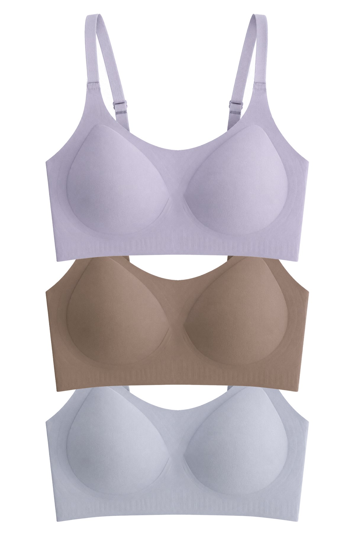 Seamless Bra - Solena | Lazer Kesim Dikişsiz Balensiz Toparlayıcı Kadın Sütyen 3lü Paket