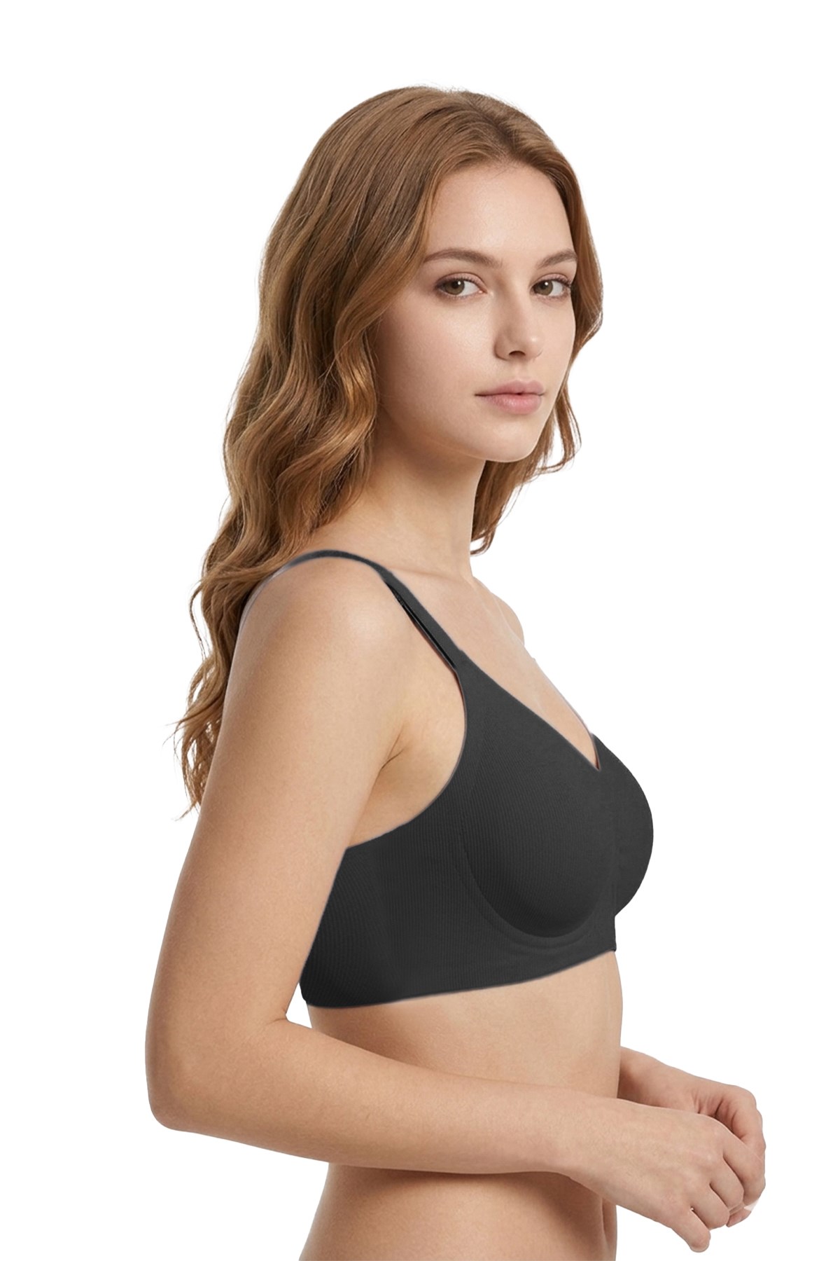 Seamless Bra - Alure | Siyah Lazer Kesim Balensiz Perfore Detaylı Dikişsiz Kadın Sütyen