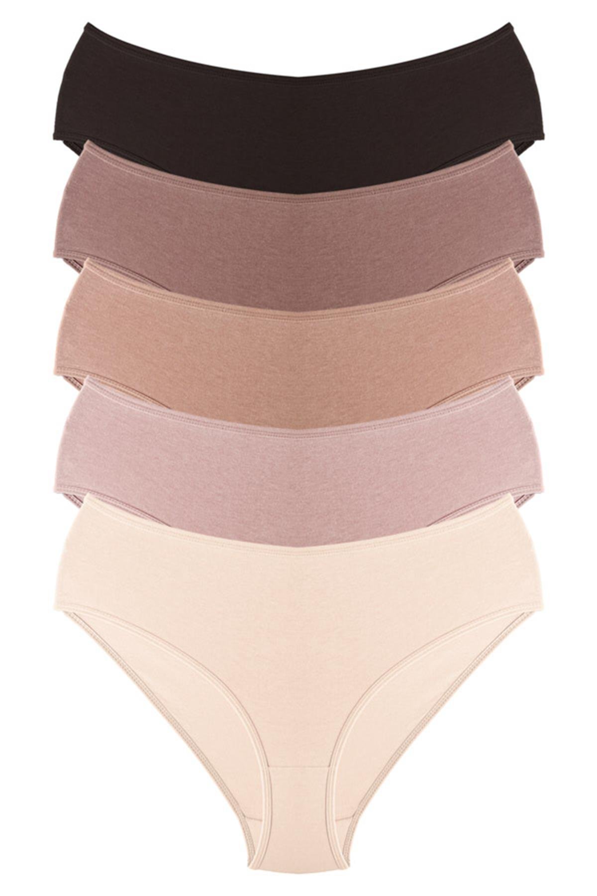 Pamuklu Geniş Kenarlı Bato Külot 5li Paket