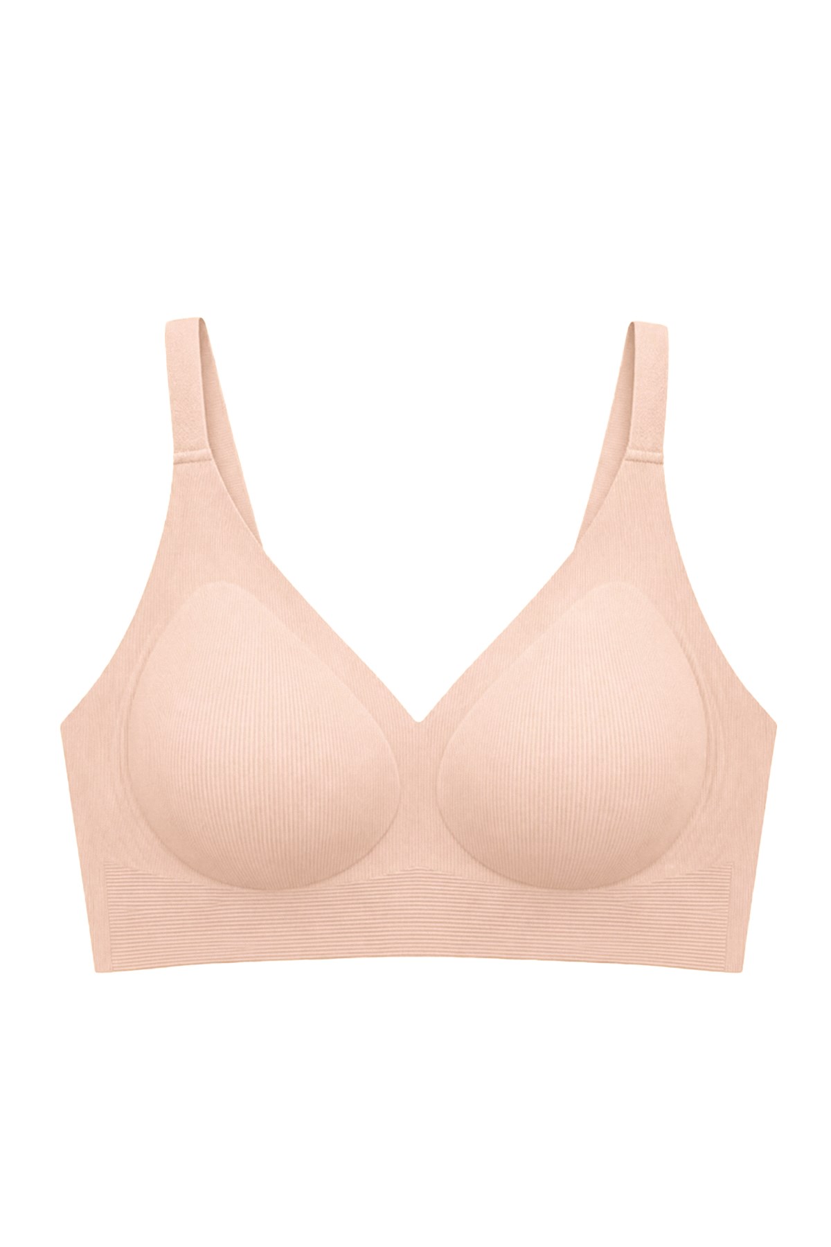 Seamless Bra - Velora | Ten Lazer Kesim Balensiz Rib Dokulu Dikişsiz Kadın Sütyen