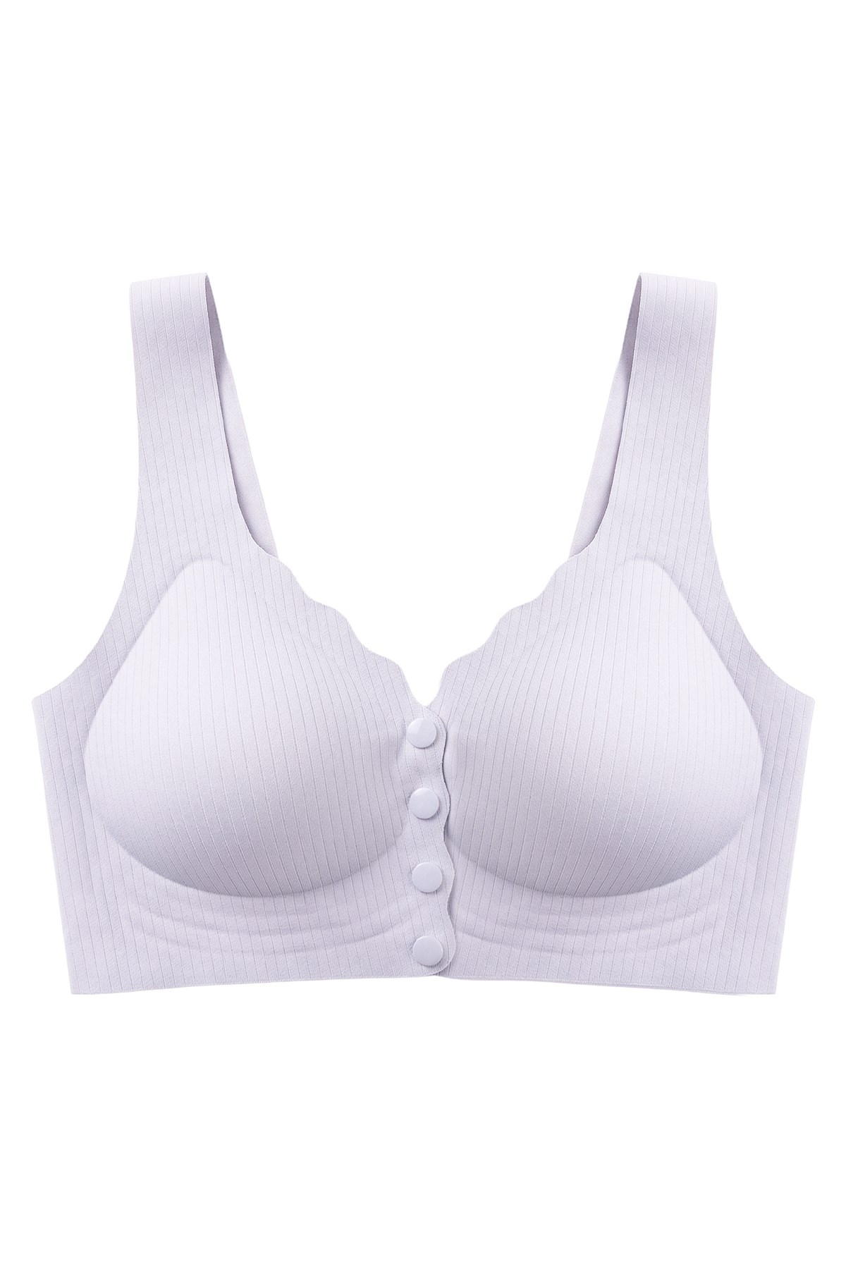 Seamless Bra - Feel | Lila Lazer Kesim Çizgi Detaylı Önü Açılabilir Dikişsiz Kadın Sütyen