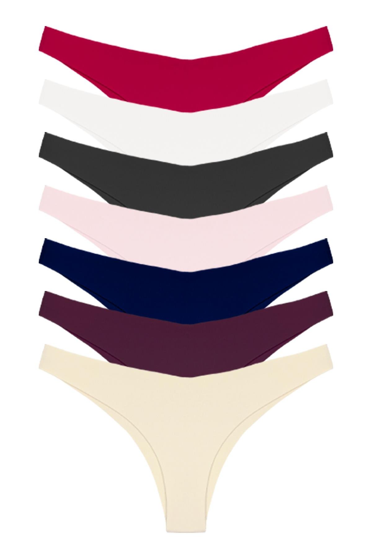 Basic İz Yapmayan Lazer Kesim Brezilya Külot 7li Paket - 2