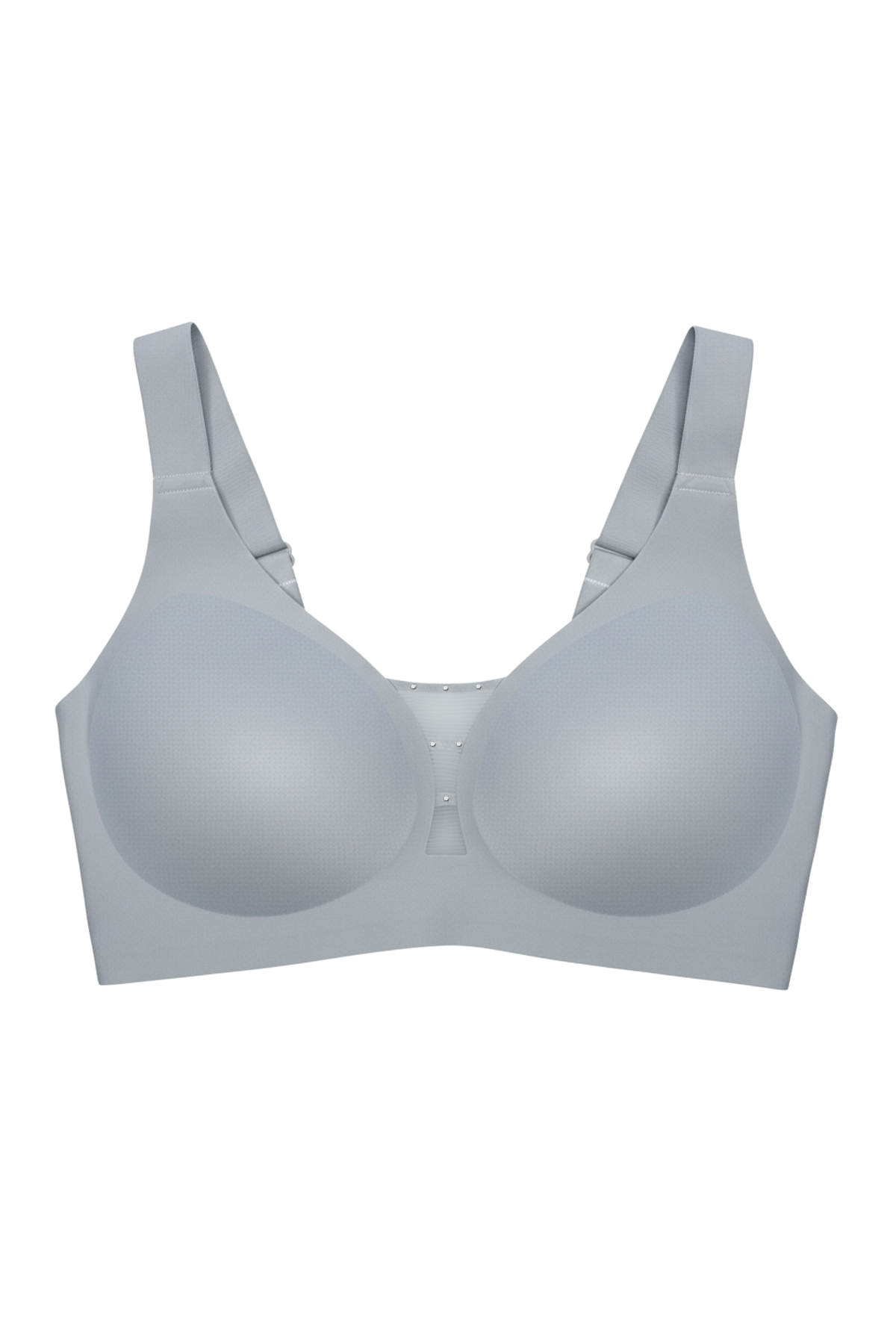 Seamless Bra - Balance | Gri Lazer Kesim Taşlı Dikişsiz Toparlayıcı Büyük Beden Kadın Sütyen