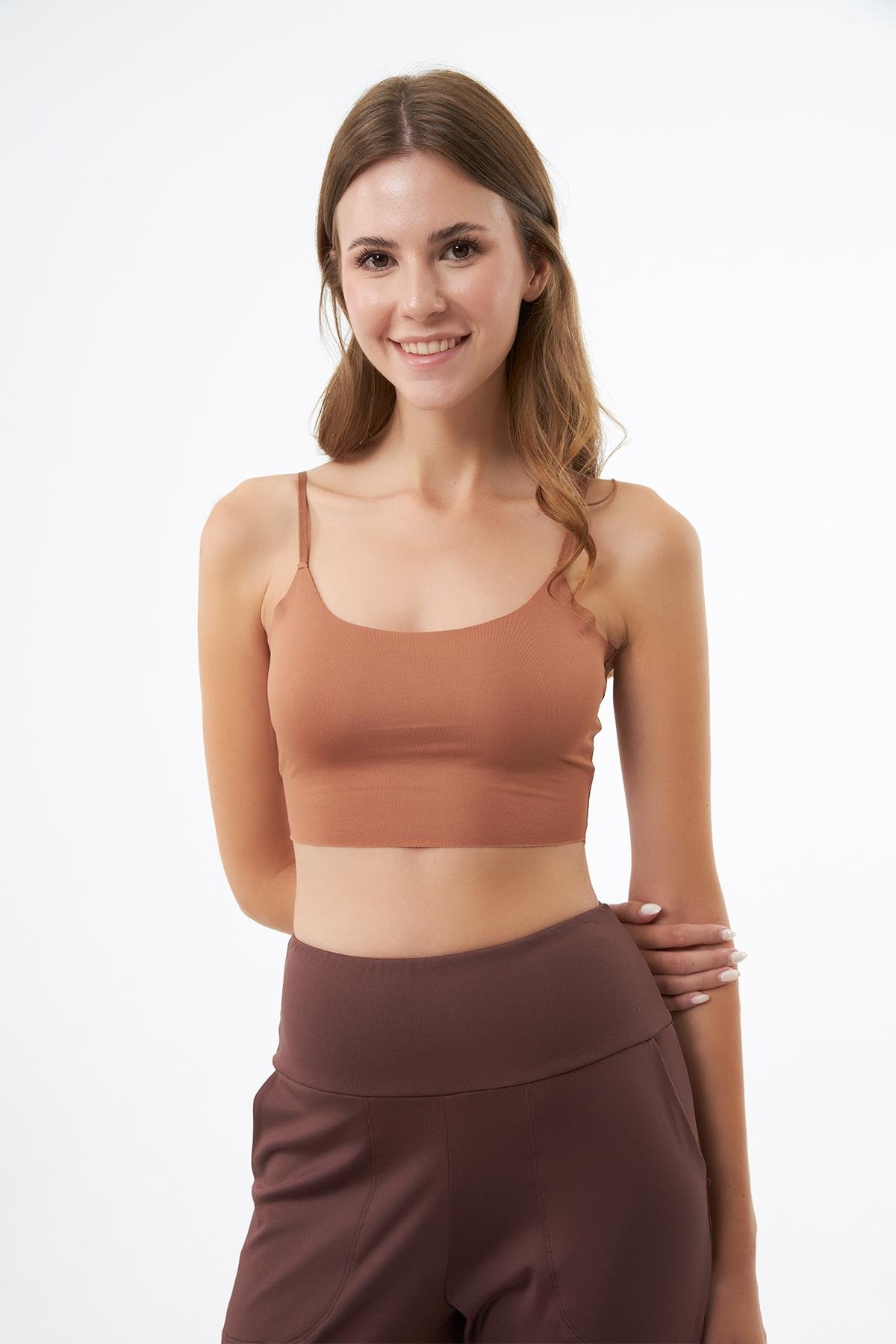 Ayarlanabilir İnce Askılı Lazer Kesim Crop Büstiyer 6lı Paket