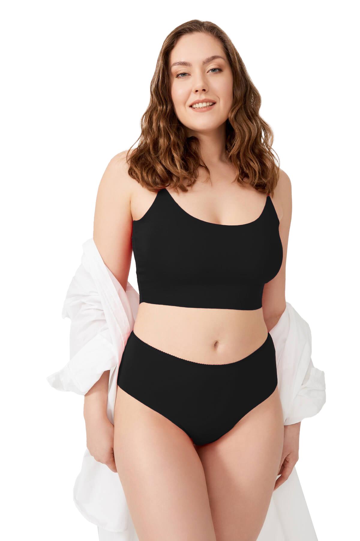 Basic Yüksek Bel Büyük Beden Kadın Lazer Külot 10lu Paket