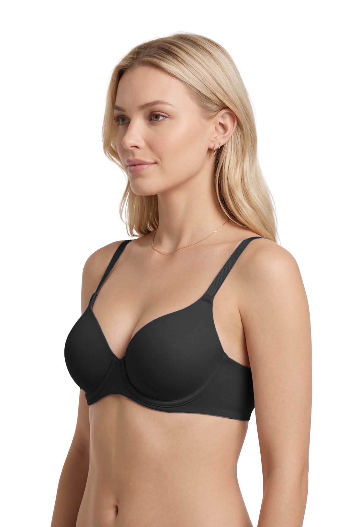 Seamless Bra - Wired | Siyah Lazer Kesim Dikişsiz Balenli Kadın Sütyen