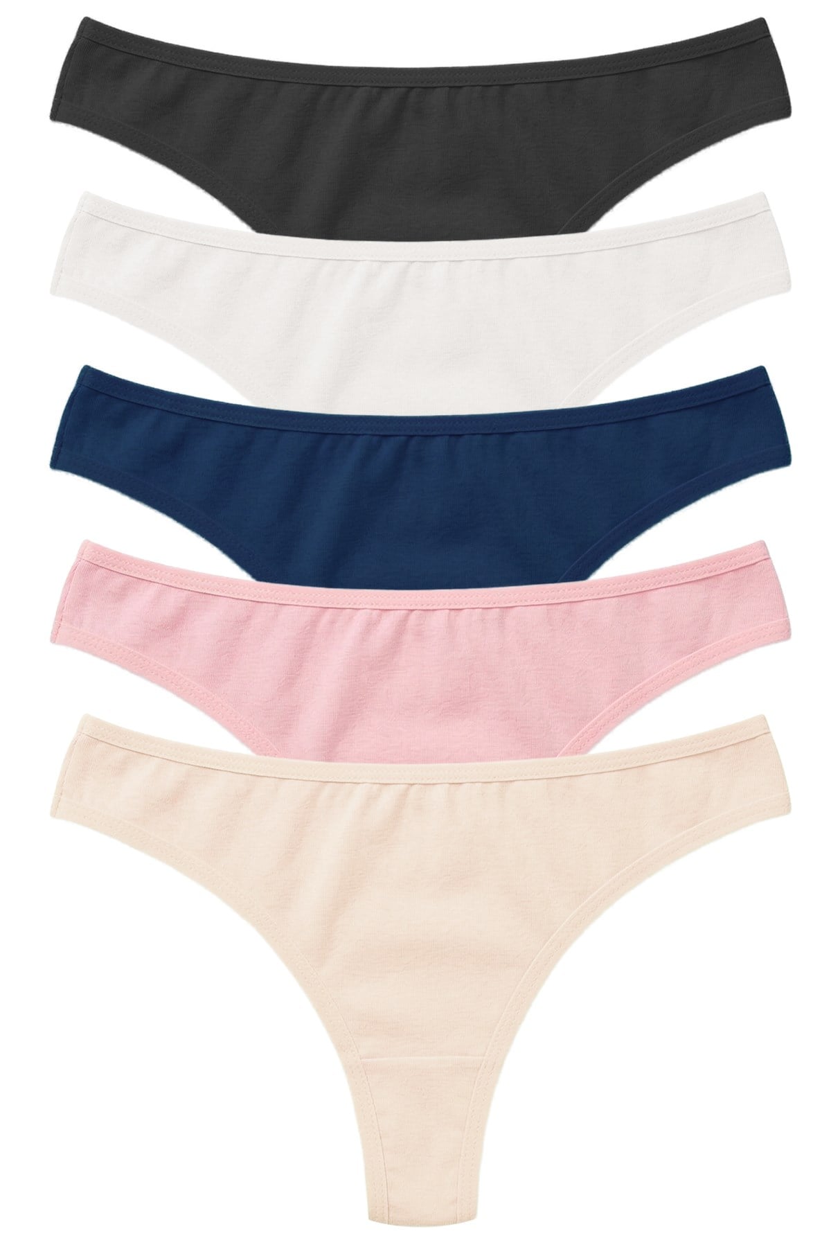 Pamuklu Basic Kadın Tanga Külot 5li Paket-3
