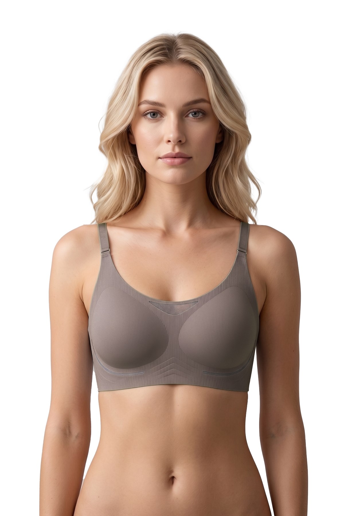 Seamless Bra - Avena | Lazer Kesim Balensiz Çizgi Dokulu Tül Detaylı Kadın Sütyen 3lü Paket