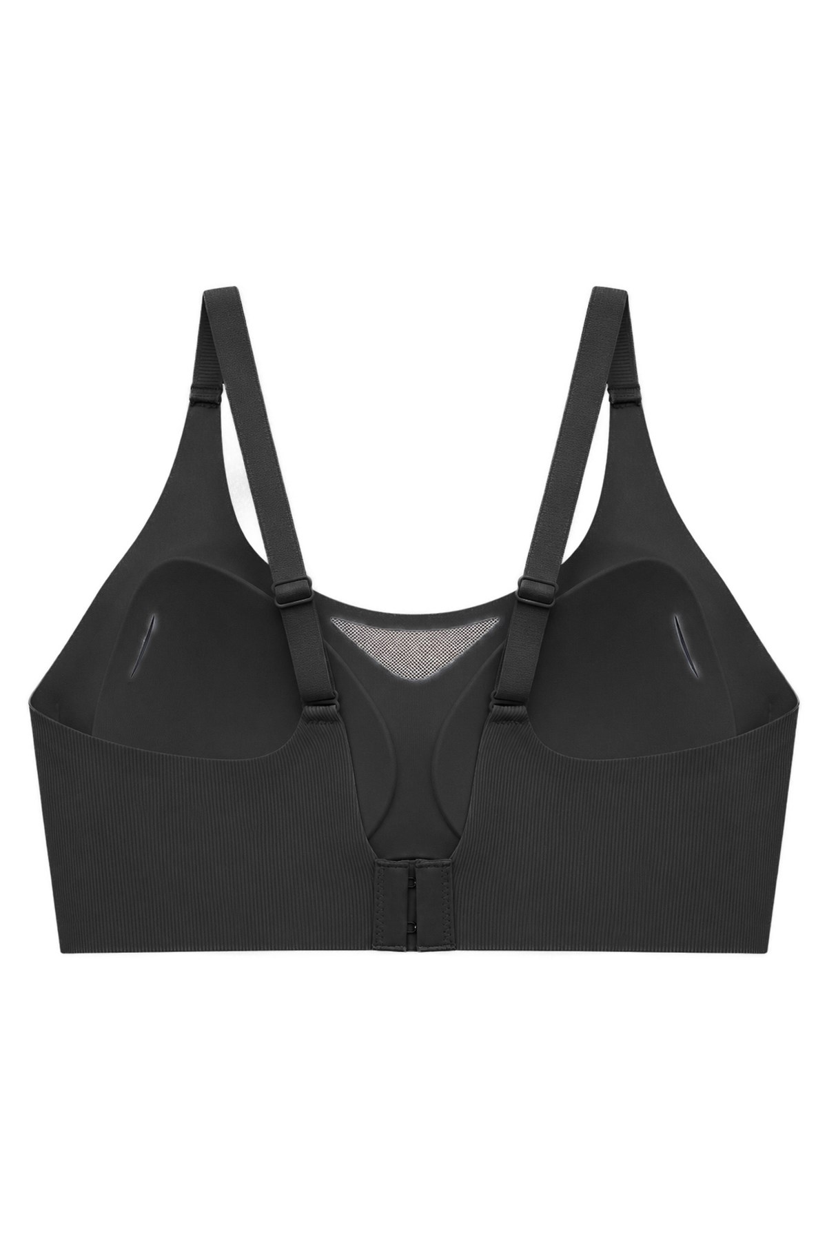Seamless Bra - Avena | Siyah Lazer Kesim Balensiz Çizgi Dokulu Tül Detaylı Kadın Sütyen