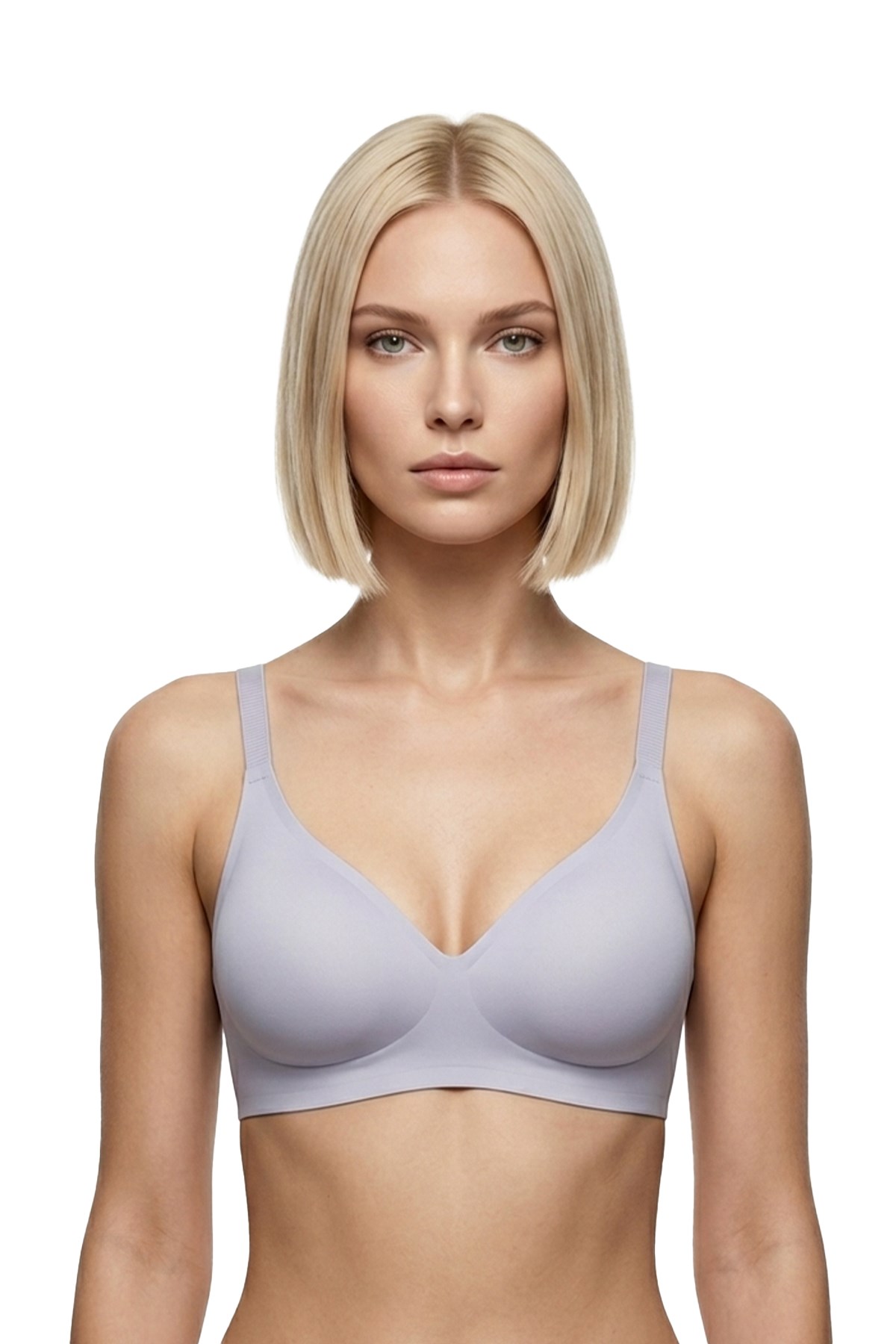 Seamless Bra - Avelis | Gri Lazer Kesim Dikişsiz Balensiz İz Bırakmayan Kadın Sütyen