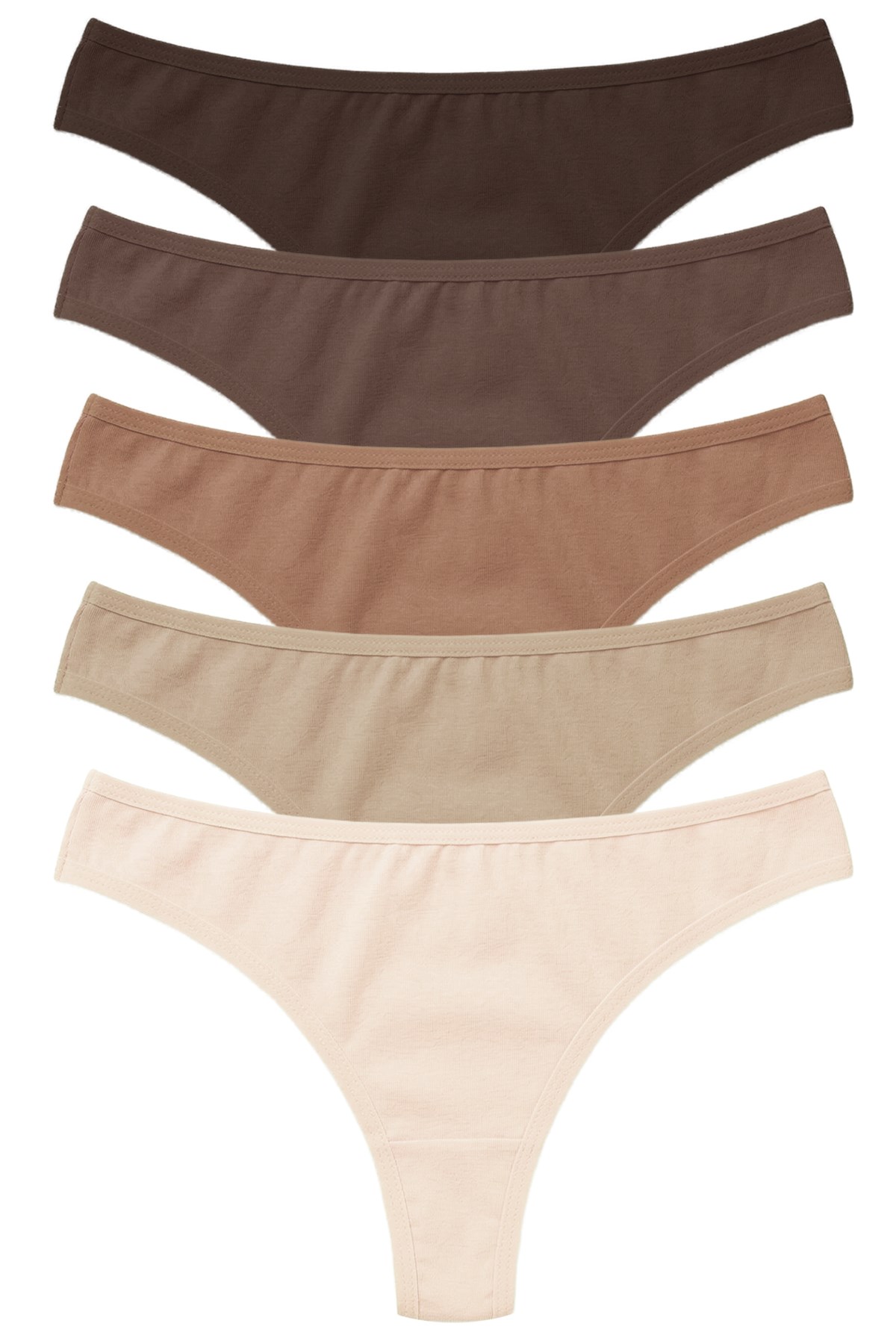 Pamuklu Basic Kadın Tanga Külot 5li Paket