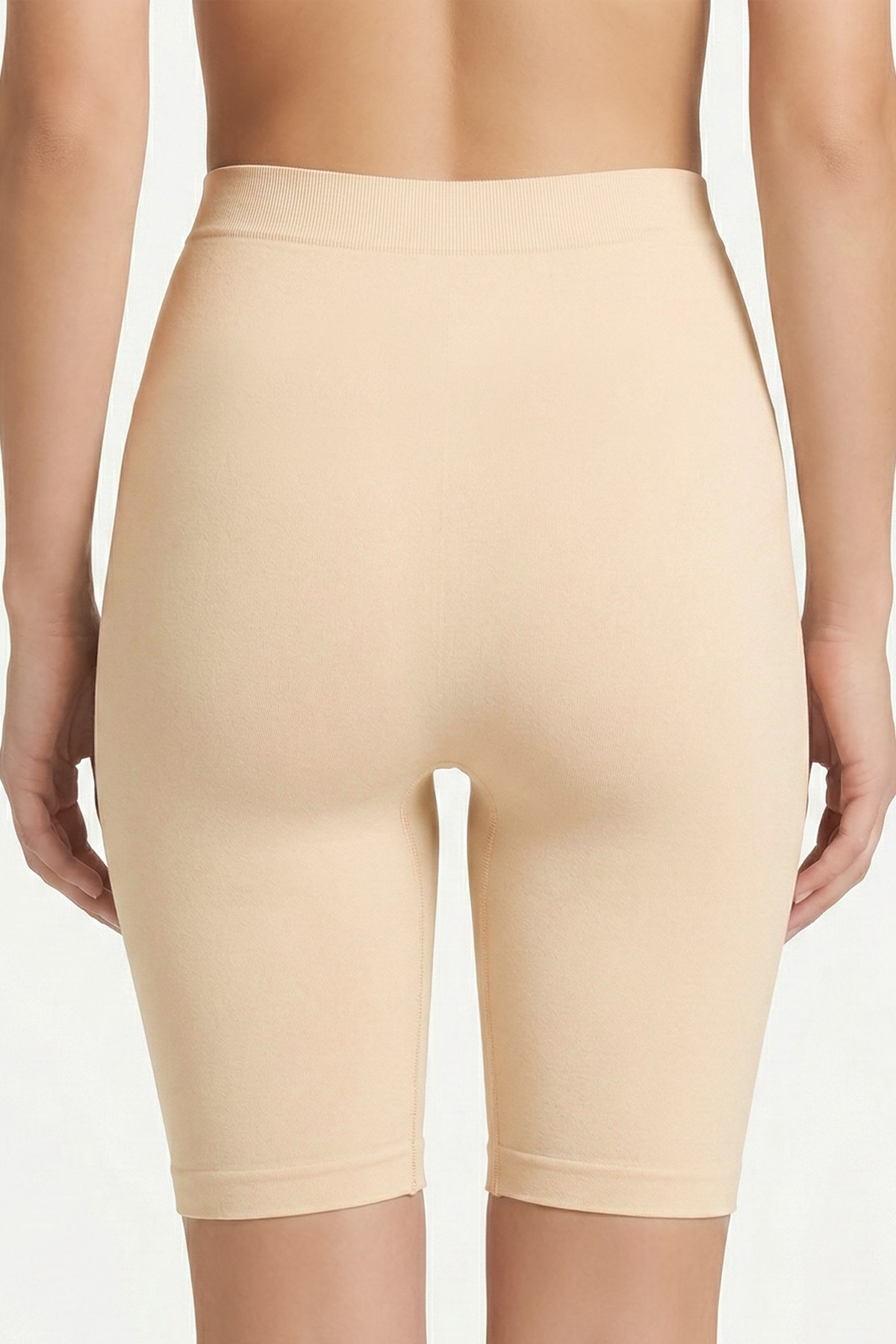 Cottonhill Premium - Kadın Ten Ultra-Rahat Seamless Yüksek Bel Uzun Paça Boxer