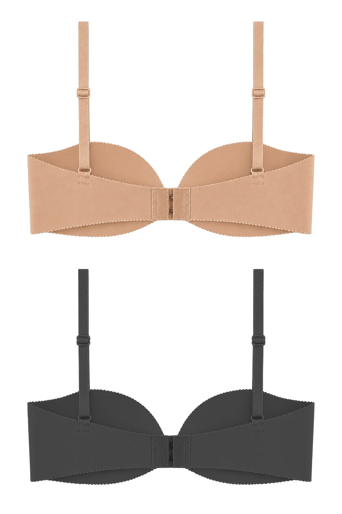 Seamless Bra - Serina | Balenli Lazer Kesim Yarım Dolgulu Push Up Straplez Kadın Sütyen 2li Paket