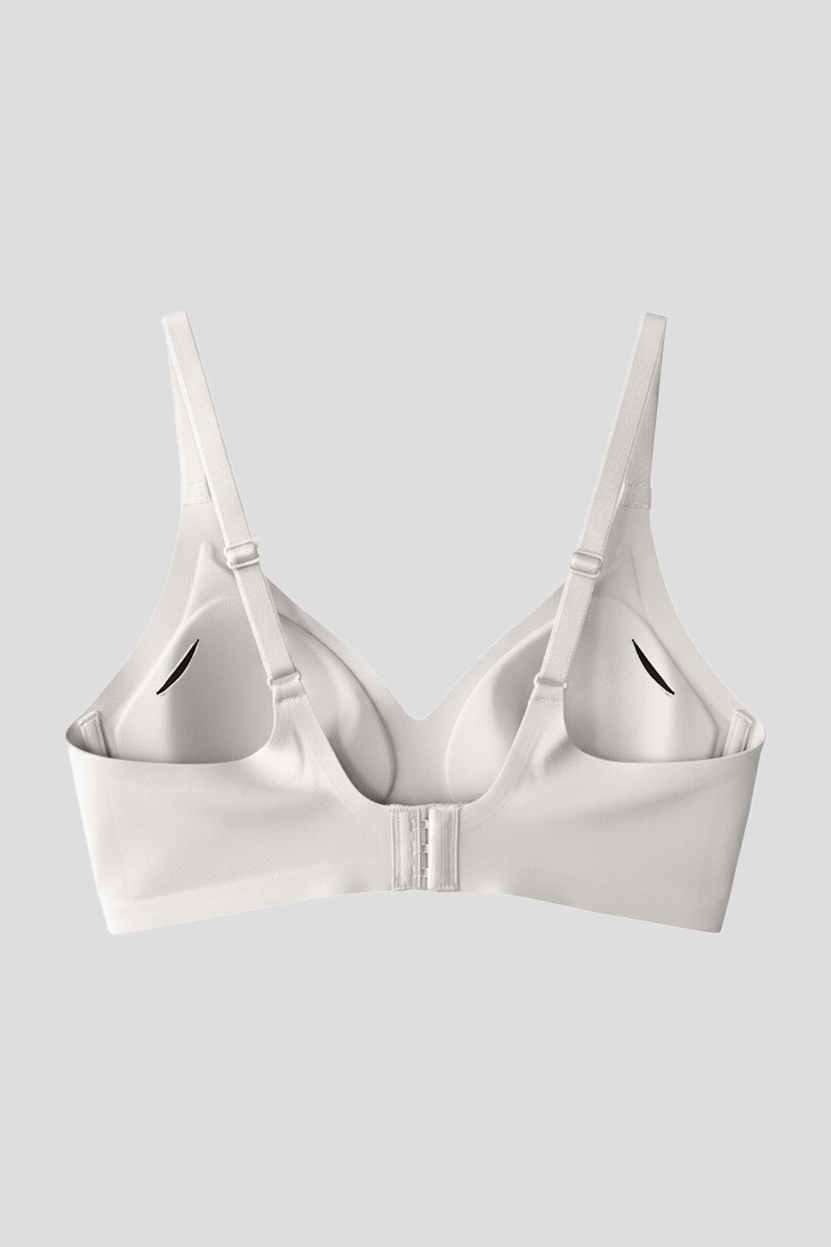 Seamless Bra - Pure | Krem Lazer Kesim Dikişsiz Ayarlanabilir Askılı Balensiz Kadın Sütyen