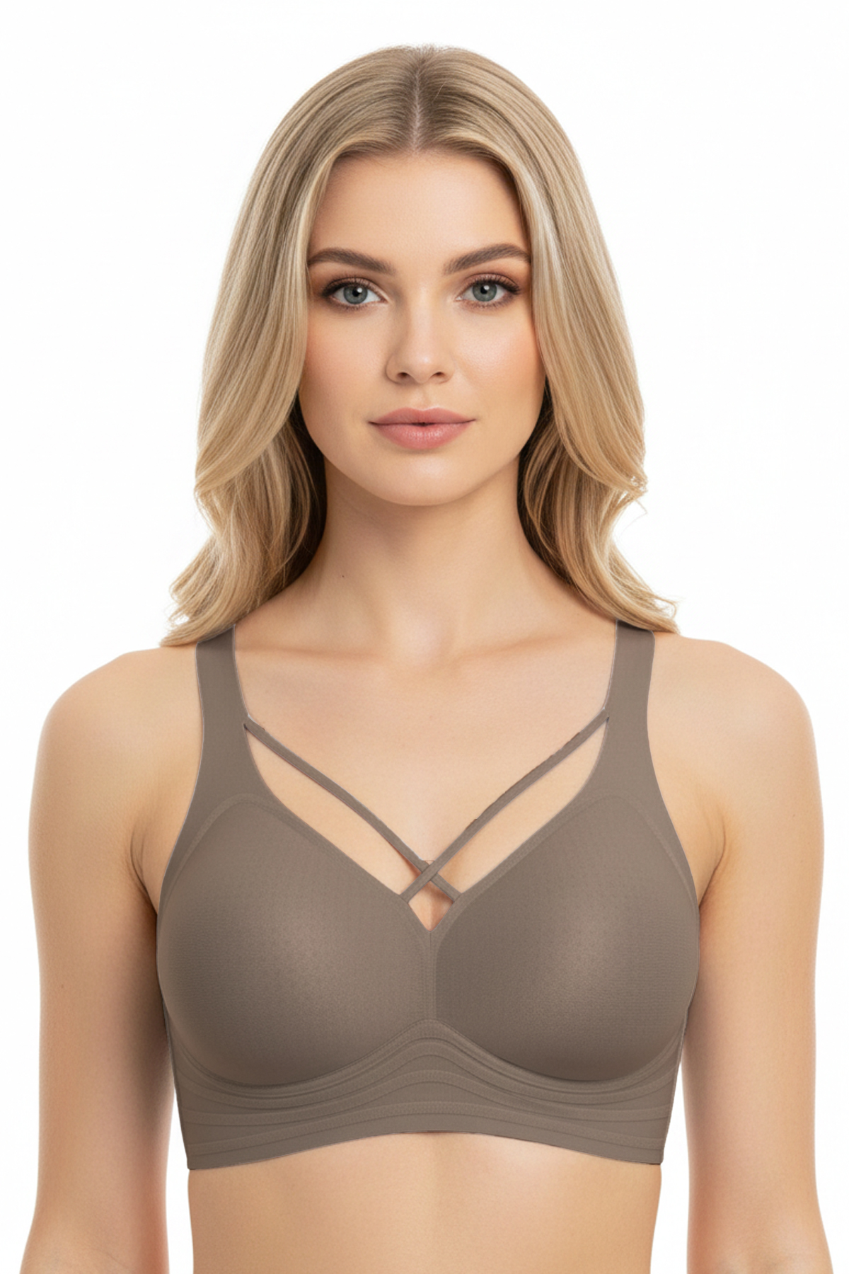 Seamless Bra - Zero Feel | Kahverengi Lazer Kesim Dikişsiz Ultra Hafif Balensiz Kadın Sütyen