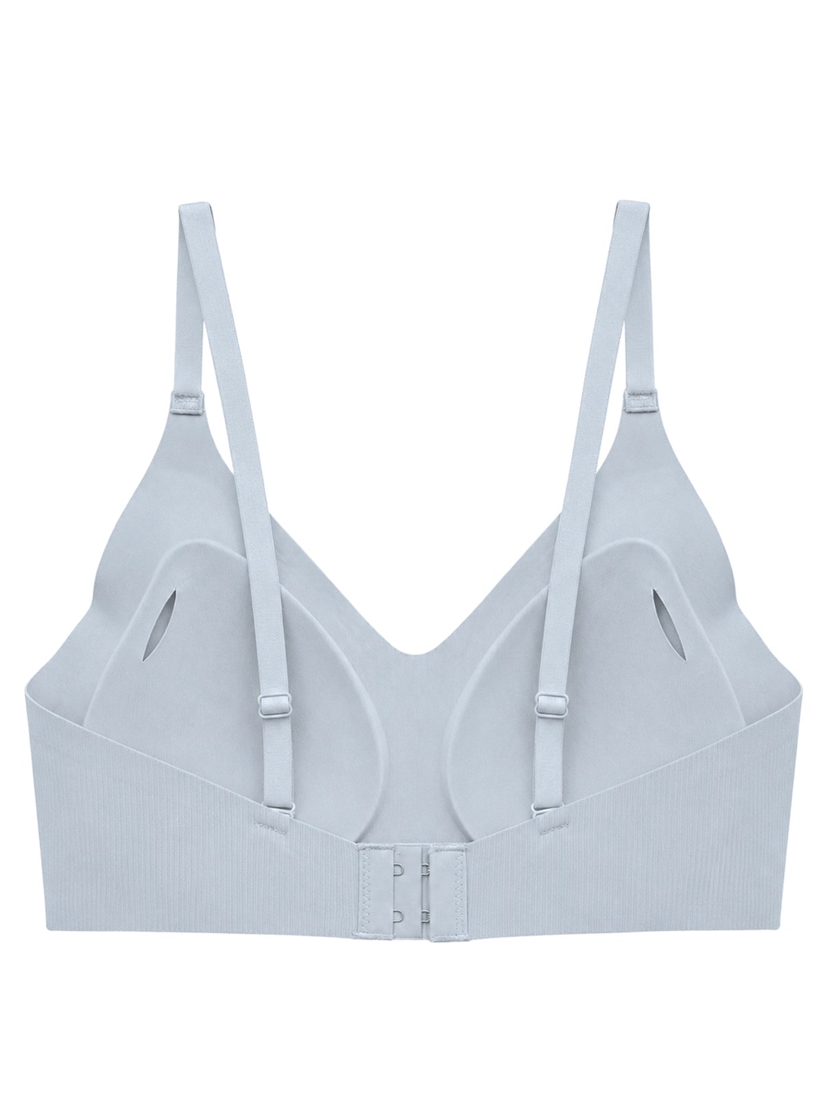 Seamless Bra - Elara | Gri Lazer Kesim Balensiz İnce Fitil Dokulu Dikişsiz Kadın Sütyen