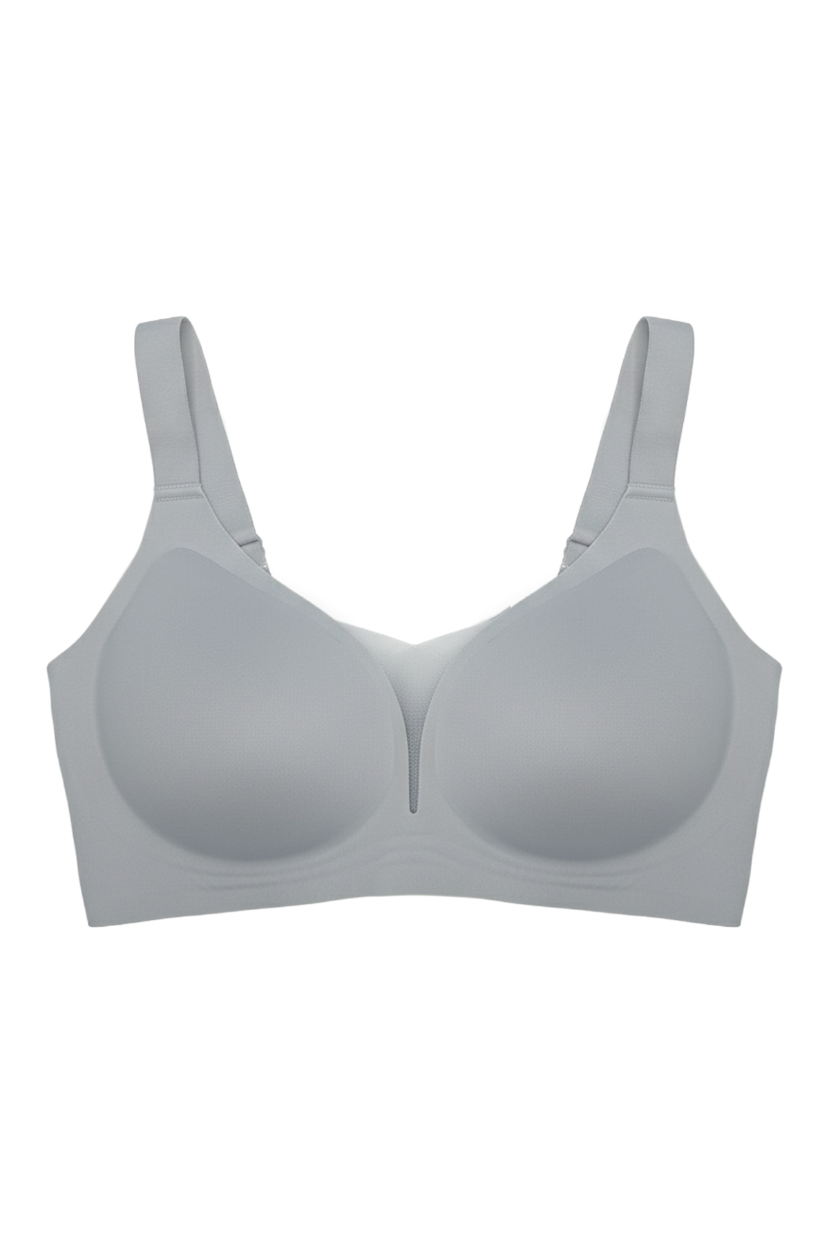 Seamless Bra - Shape | Gri Lazer Kesim Dikişsiz Toparlayıcı Büyük Beden Tüllü Kadın Sütyen