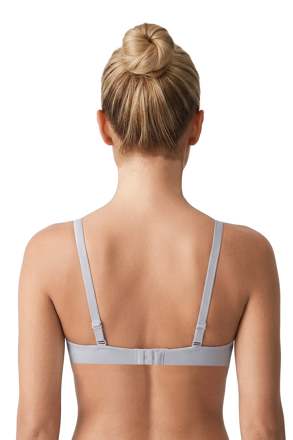 Seamless Bra - Velour | Gri Lazer Kesim Balensiz Üçgen Form Dikişsiz Kadın Sütyen