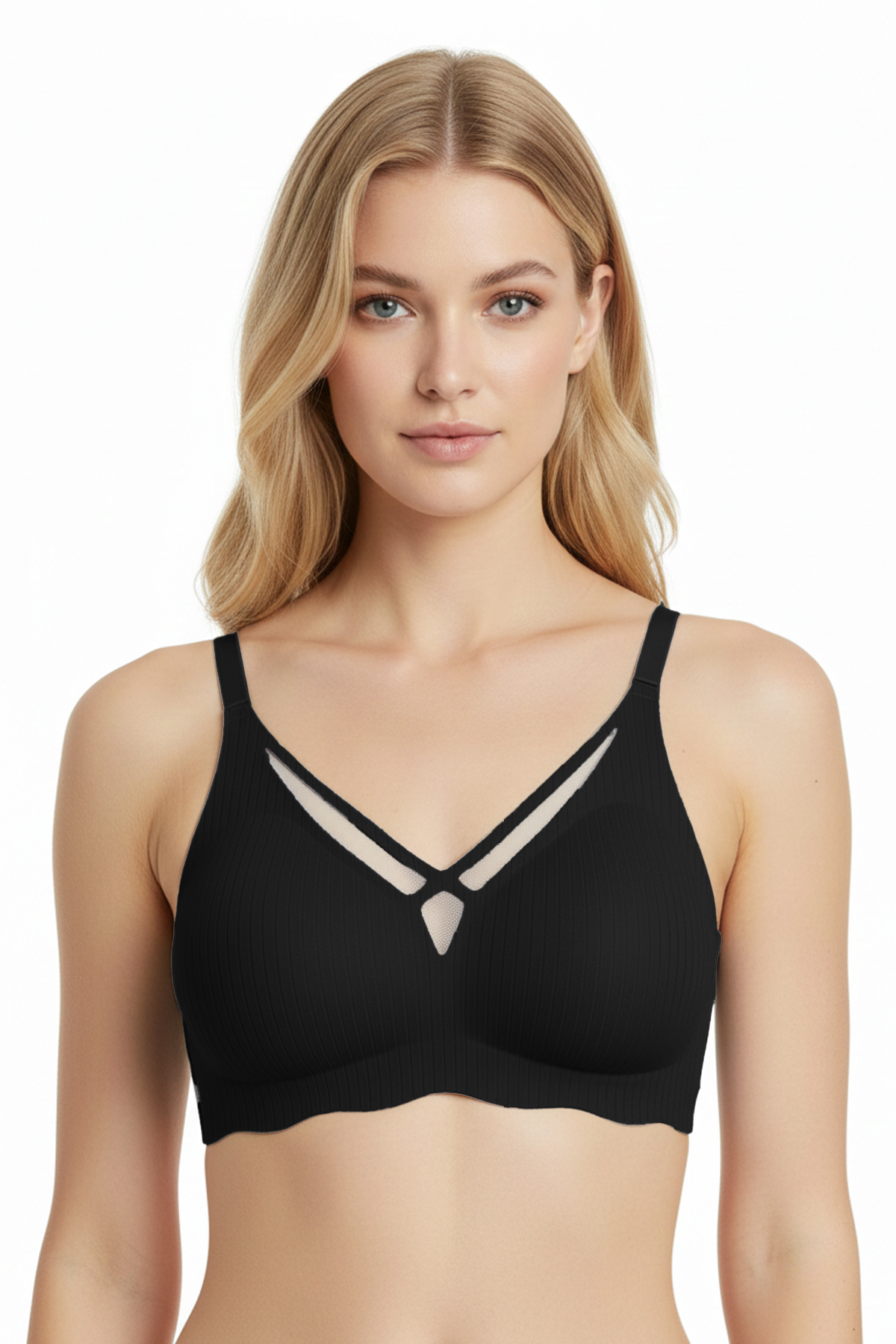 Seamless Bra - Liny | Lazer Kesim Dikişsiz Çizgi Desenli Dekolteli Kadın Sütyen 3lü Paket