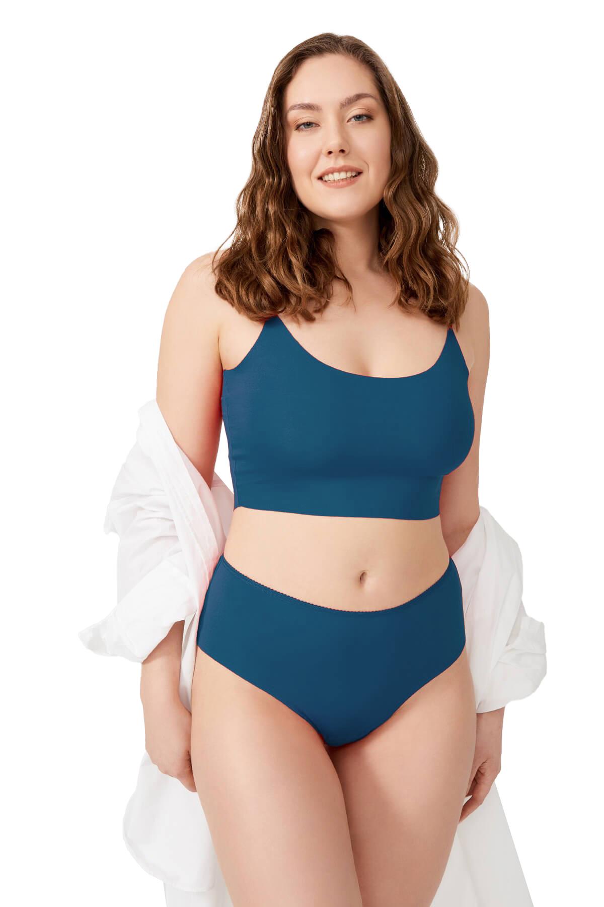 Basic Yüksek Bel Büyük Beden Kadın Lazer Külot 5li Paket-2