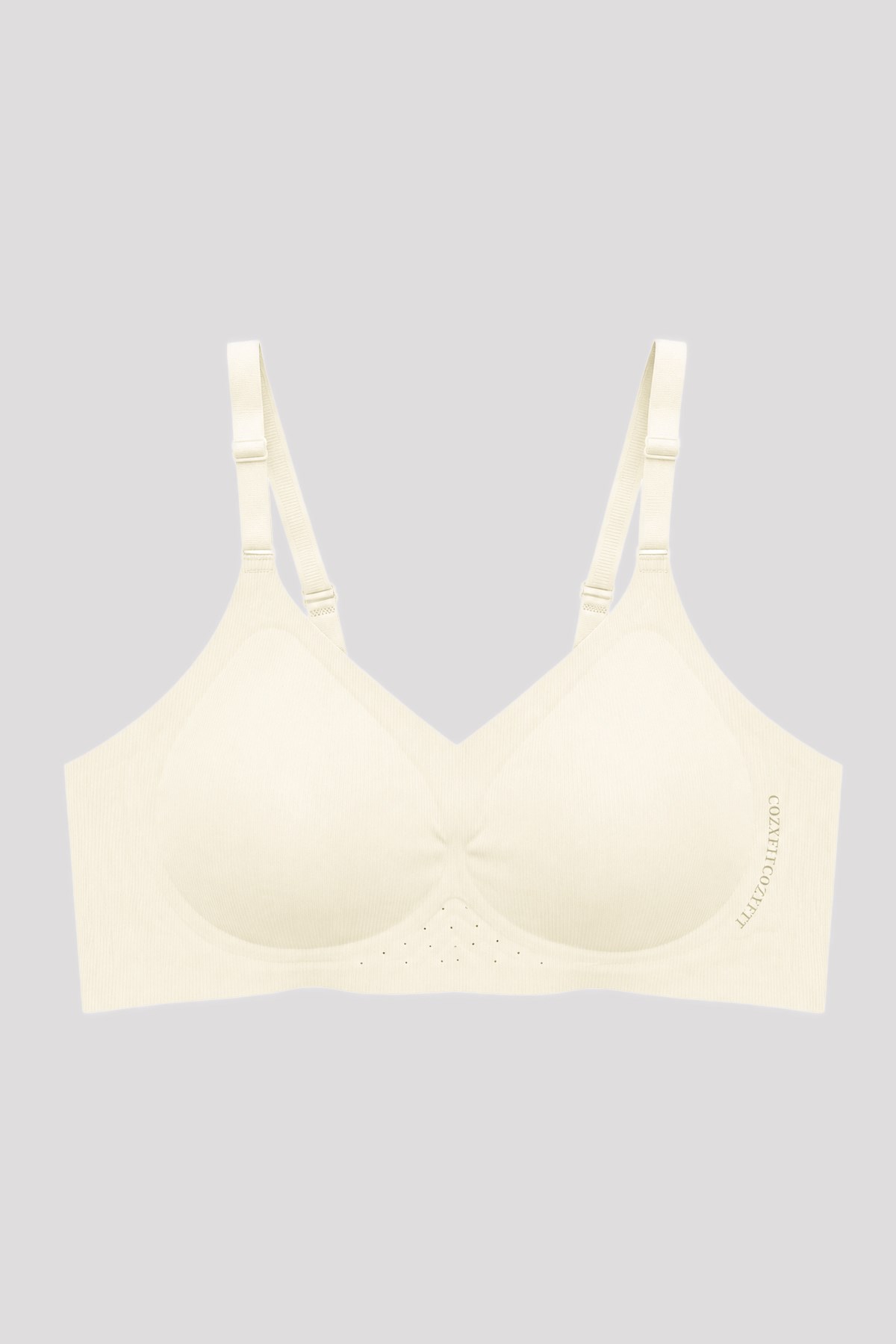 Seamless Bra - Alure | Krem Lazer Kesim Balensiz Perfore Detaylı Dikişsiz Kadın Sütyen
