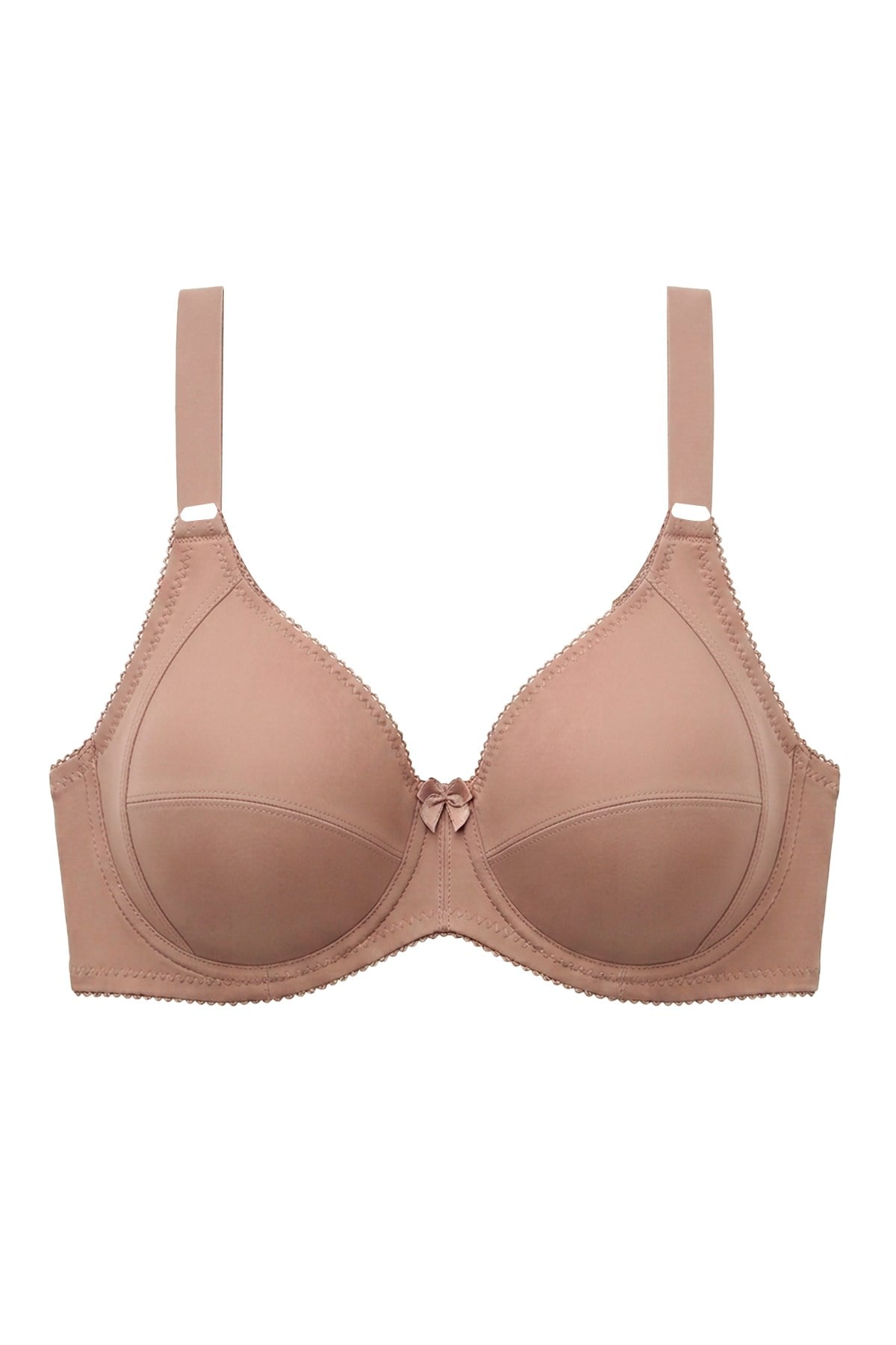 Bra - Novia | Kahverengi Büyük Beden Micro Balenli Minimizer Ayarlanabilir Askılı Kadın Sütyen