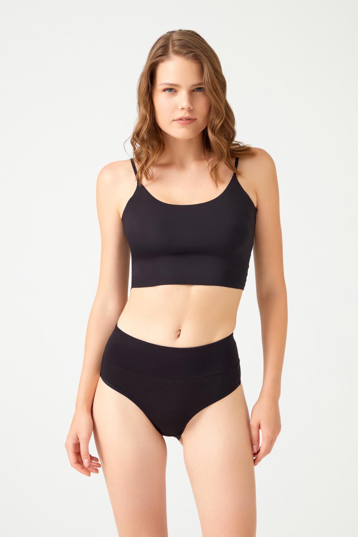 Pamuklu Yüksek Bel Toparlayıcı Kadın Bikini Külot 3lü Paket - 2