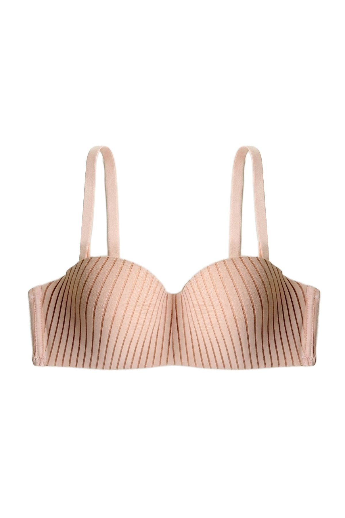 Seamless Bra - Striva | Ten Mikro Çizgi Desenli Balenli Toparlayıcı Kadın Sütyen