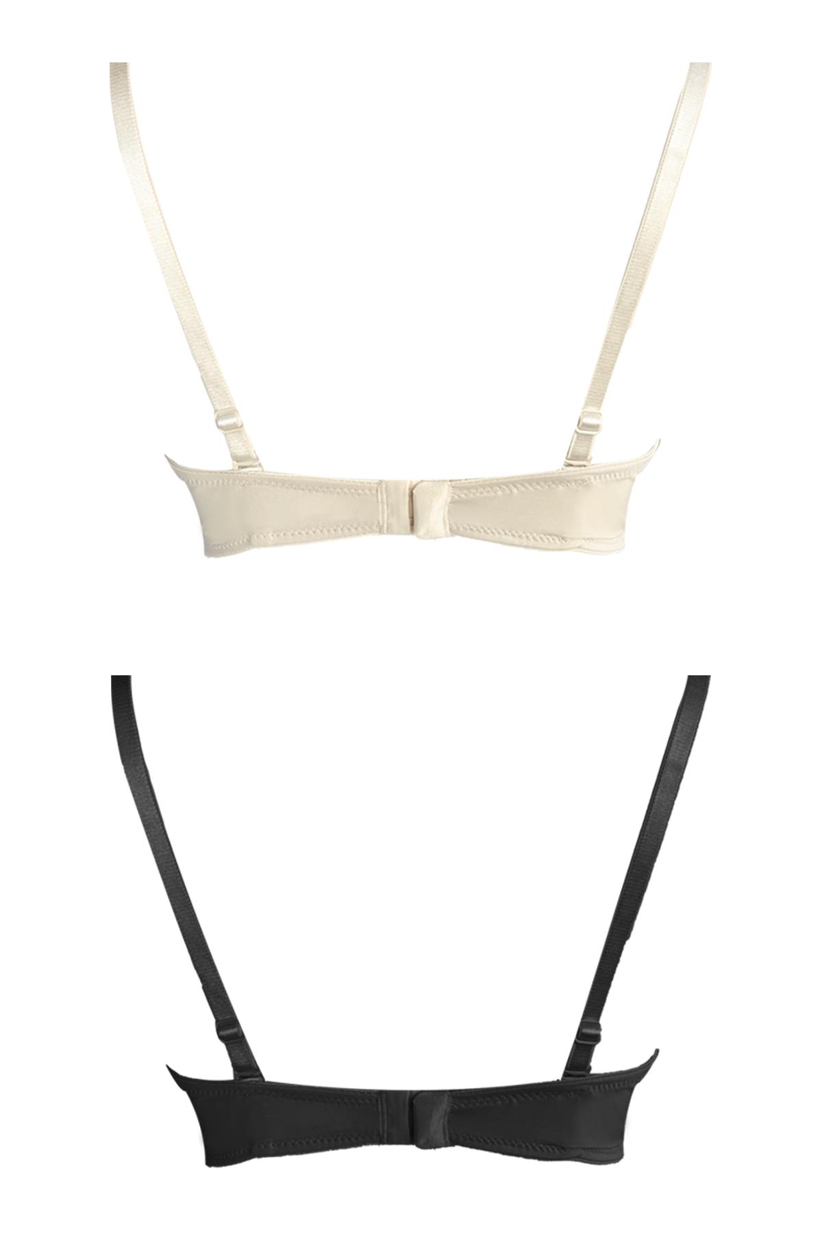 Balenli Toparlayıcı Dolgusuz Straplez Sütyen 2li Paket-2