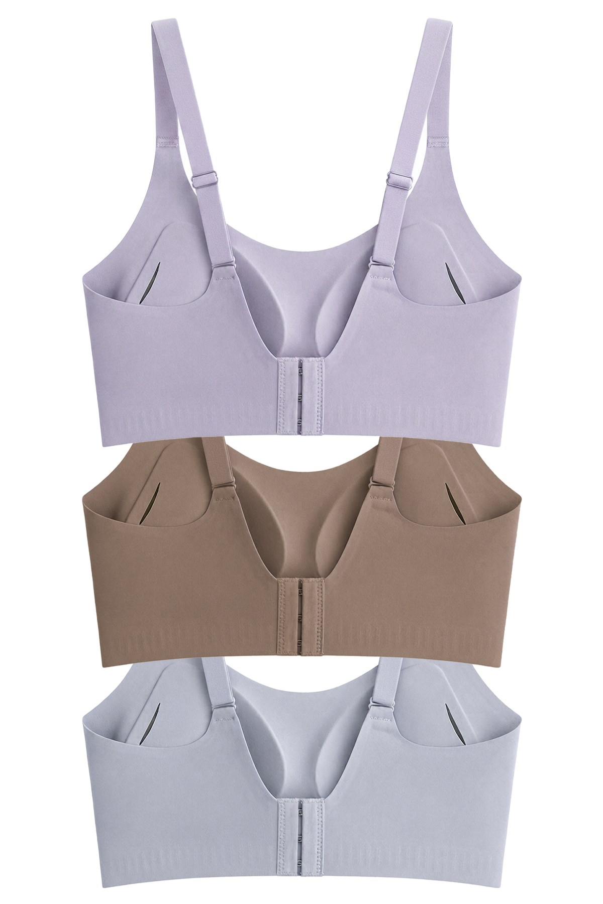 Seamless Bra - Solena | Lazer Kesim Dikişsiz Balensiz Toparlayıcı Kadın Sütyen 3lü Paket