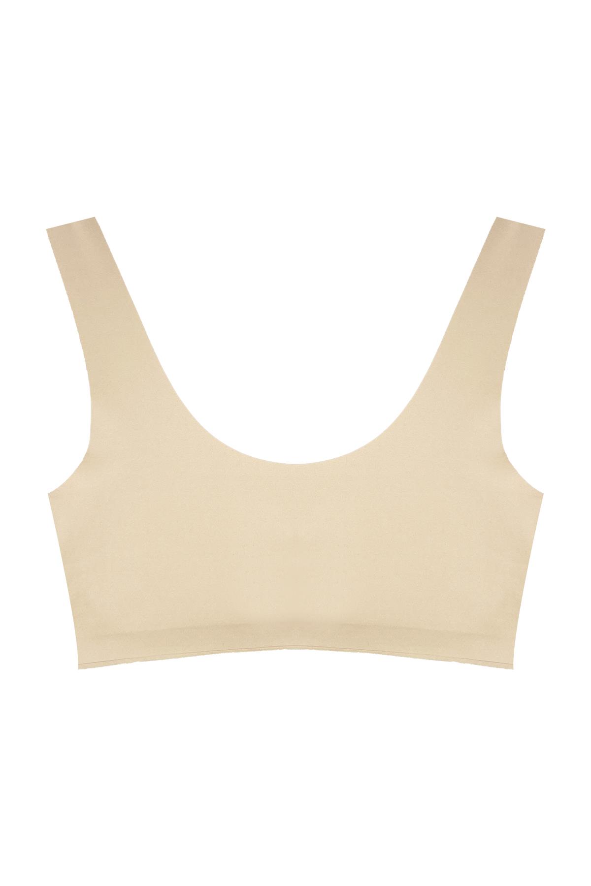 Ten Dikişsiz Lazer Kesim Sütyen Pedli Kadın Hayalet Sütyen Dalga Detaylı