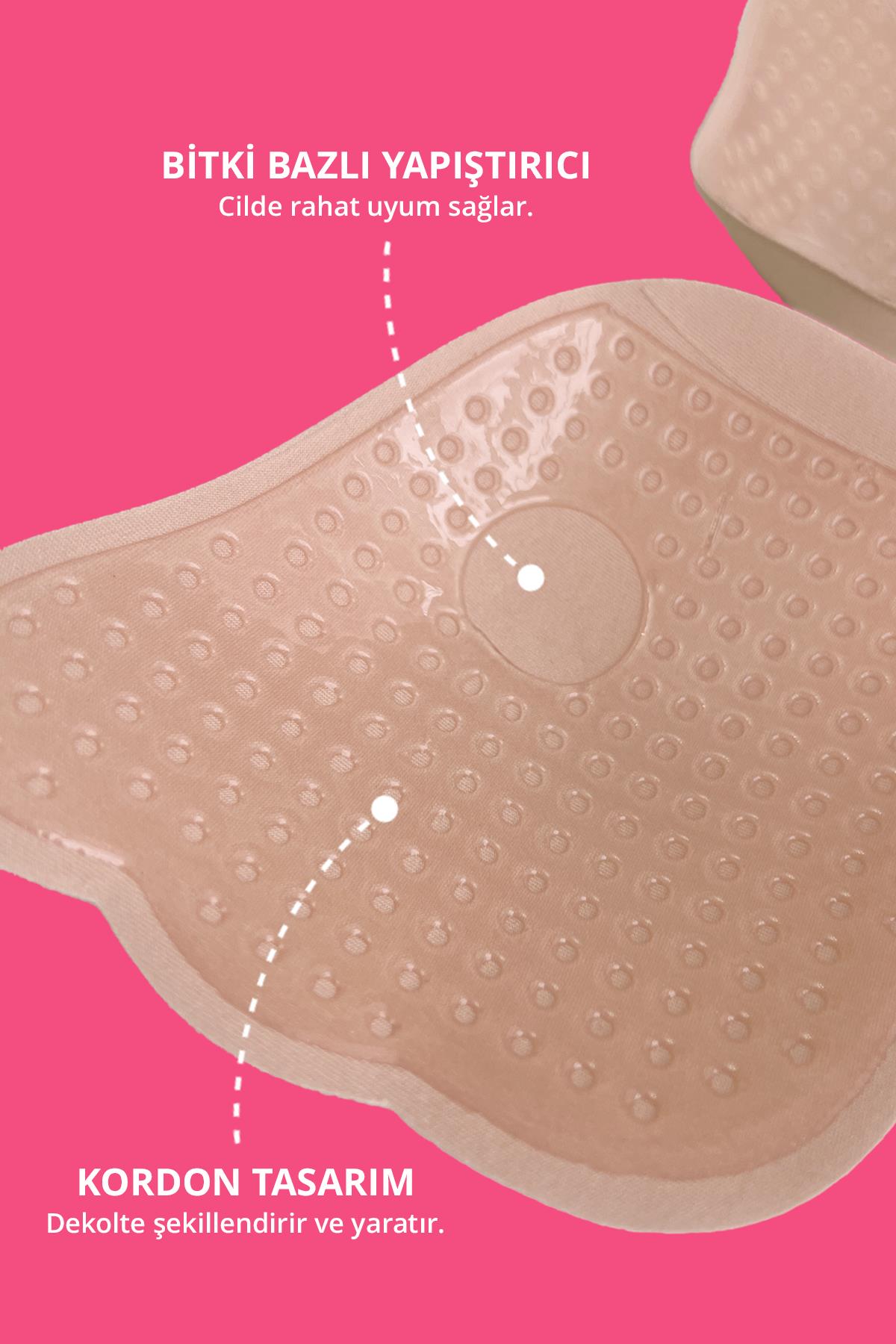 Ten Askısız Straplez Göğüs Dikleştirici Yapışkan Sütyen