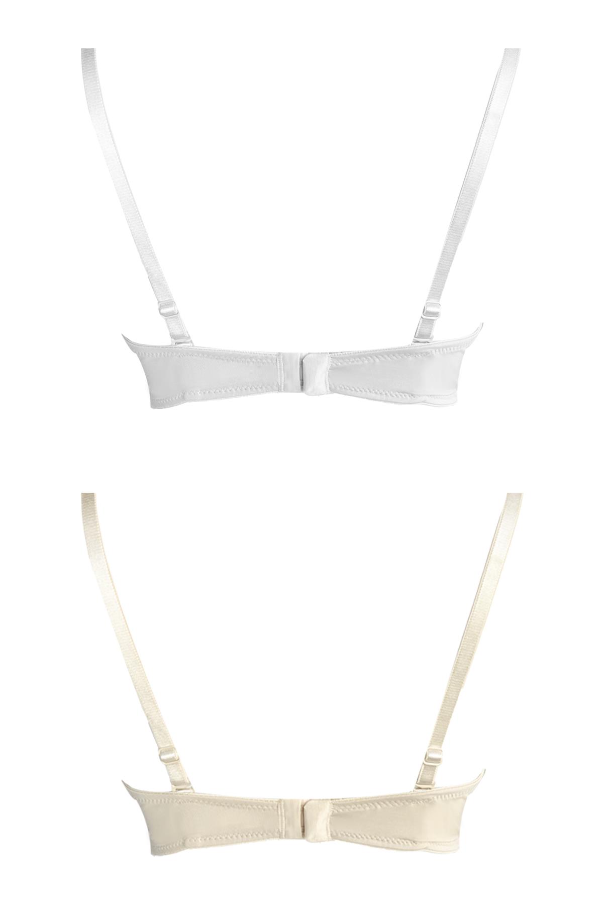 Balenli Toparlayıcı Dolgusuz Straplez Sütyen 2li Paket-3