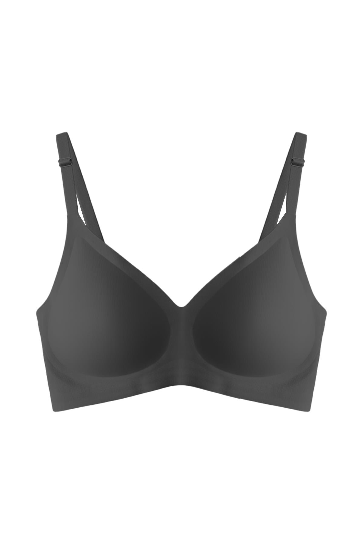 Seamless Bra - Pure | Siyah Lazer Kesim Dikişsiz Ayarlanabilir Askılı Balensiz Kadın Sütyen